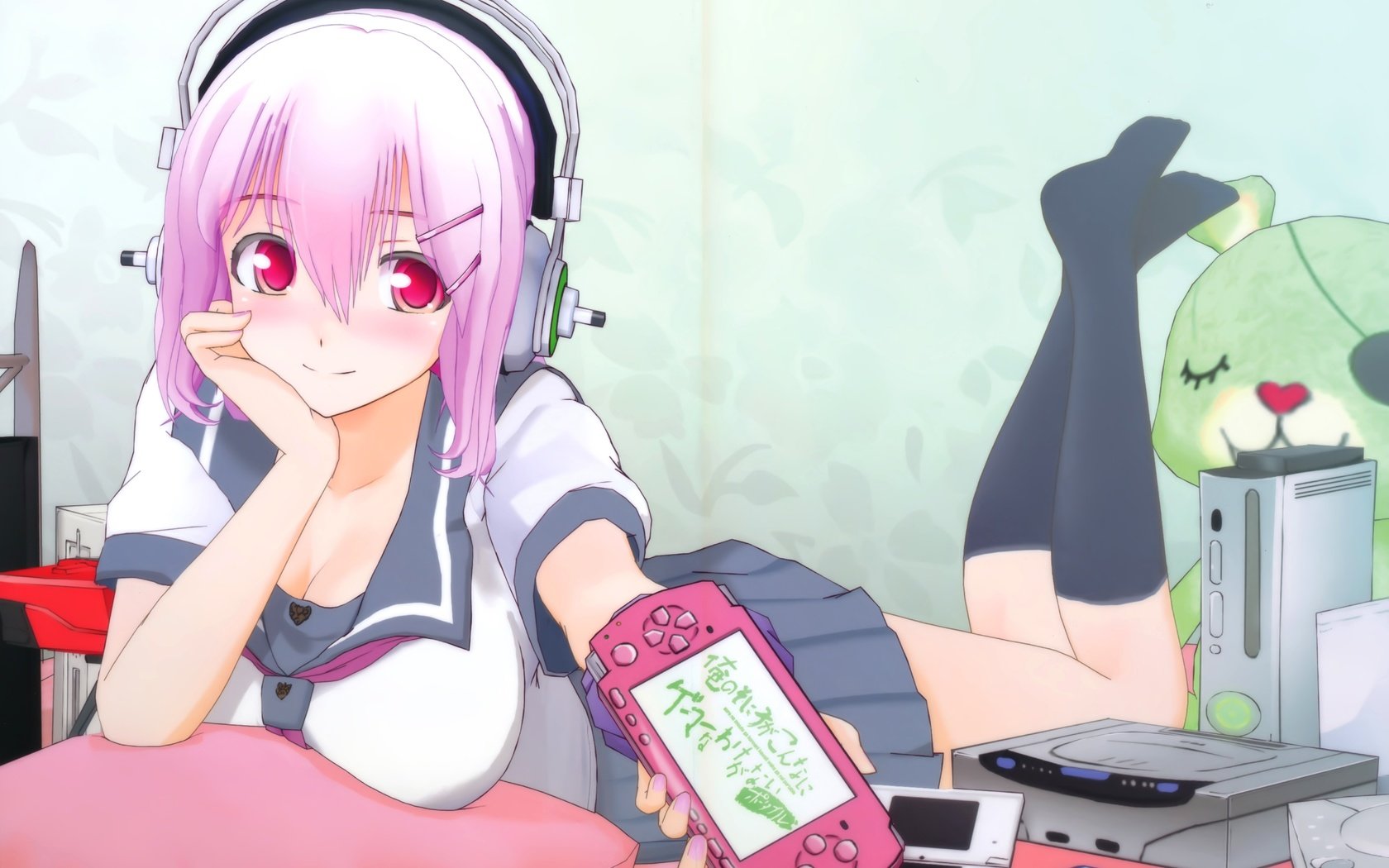 Обои девушка, nitroplus, super sonico, girl разрешение 9581x6909 Загрузить