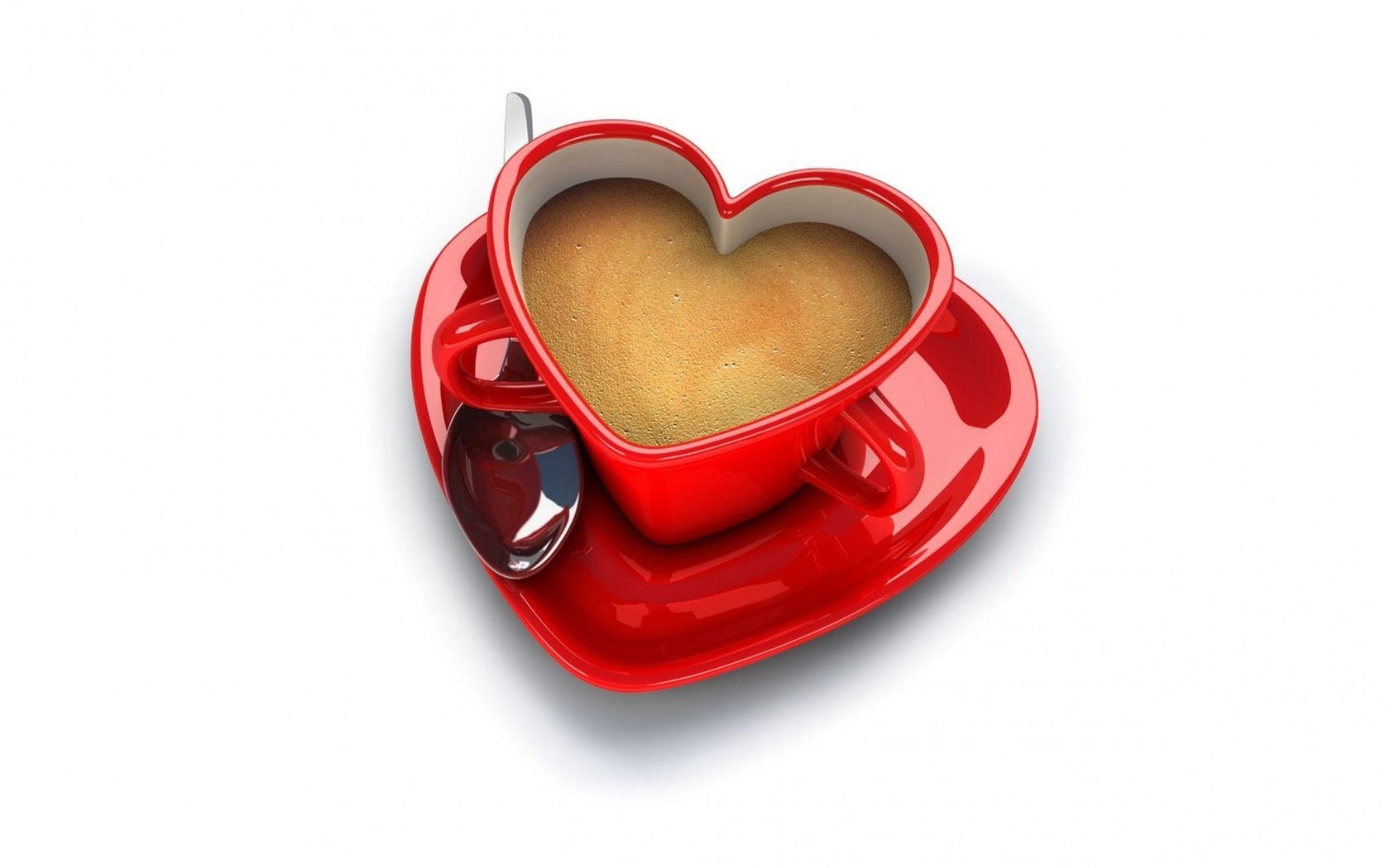Обои кофе, сердце, блюдце, белый фон, чашка, utro, chashka, kofe, lozhka, в форме сердца, coffee, heart, saucer, white background, cup разрешение 2048x1536 Загрузить