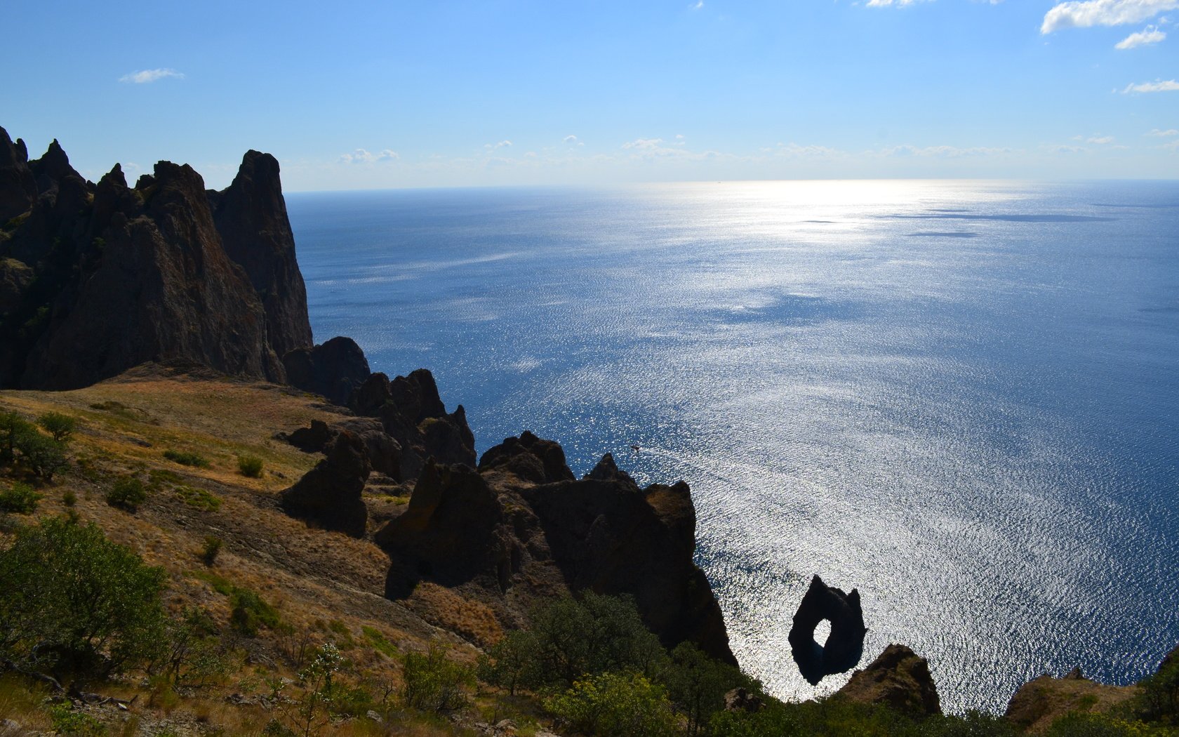 Обои горы, скалы, море, крым, карадаг, mountains, rocks, sea, crimea, karadag разрешение 4608x3072 Загрузить