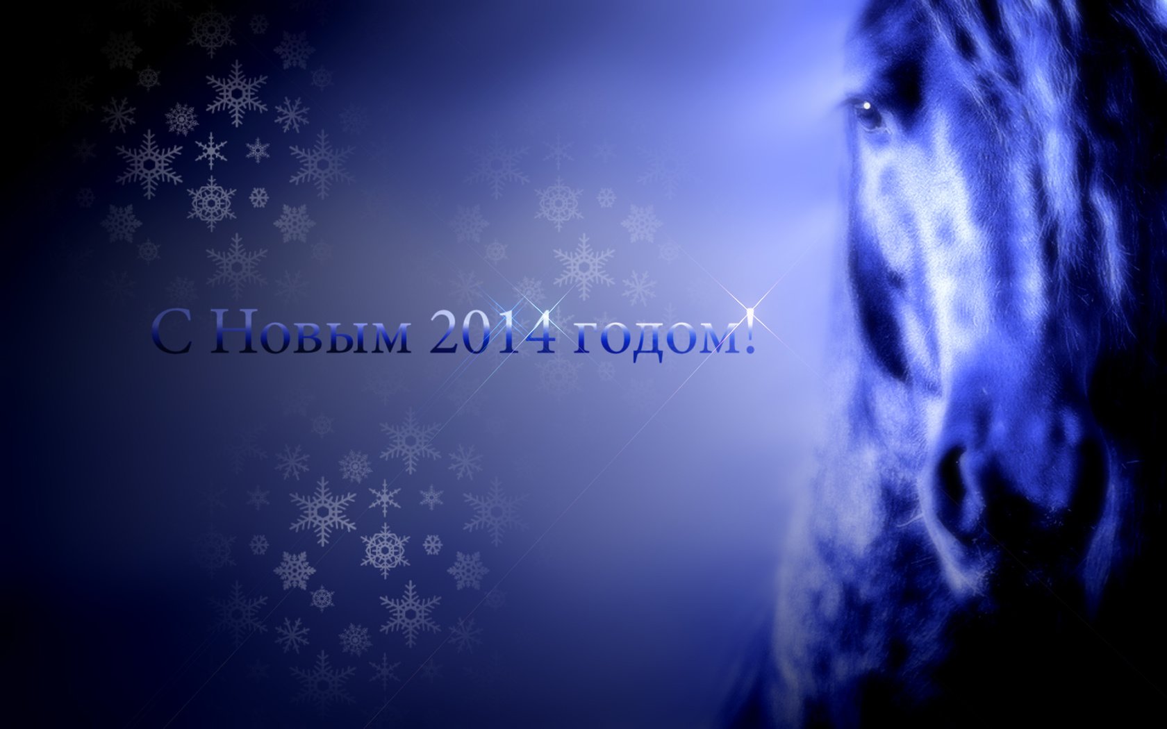 Обои лошадь, новый год, 2014 год, horse, new year, 2014 разрешение 1920x1200 Загрузить