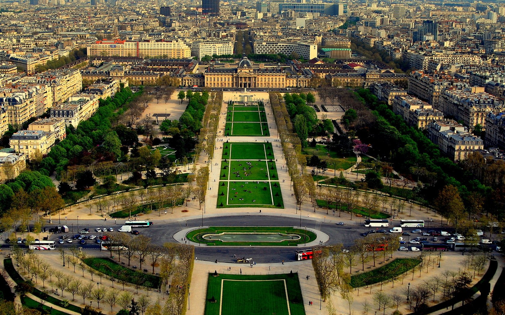 Обои париж, франция, вид с эйфелевой башни, paris, france, the view from the eiffel tower разрешение 1920x1080 Загрузить