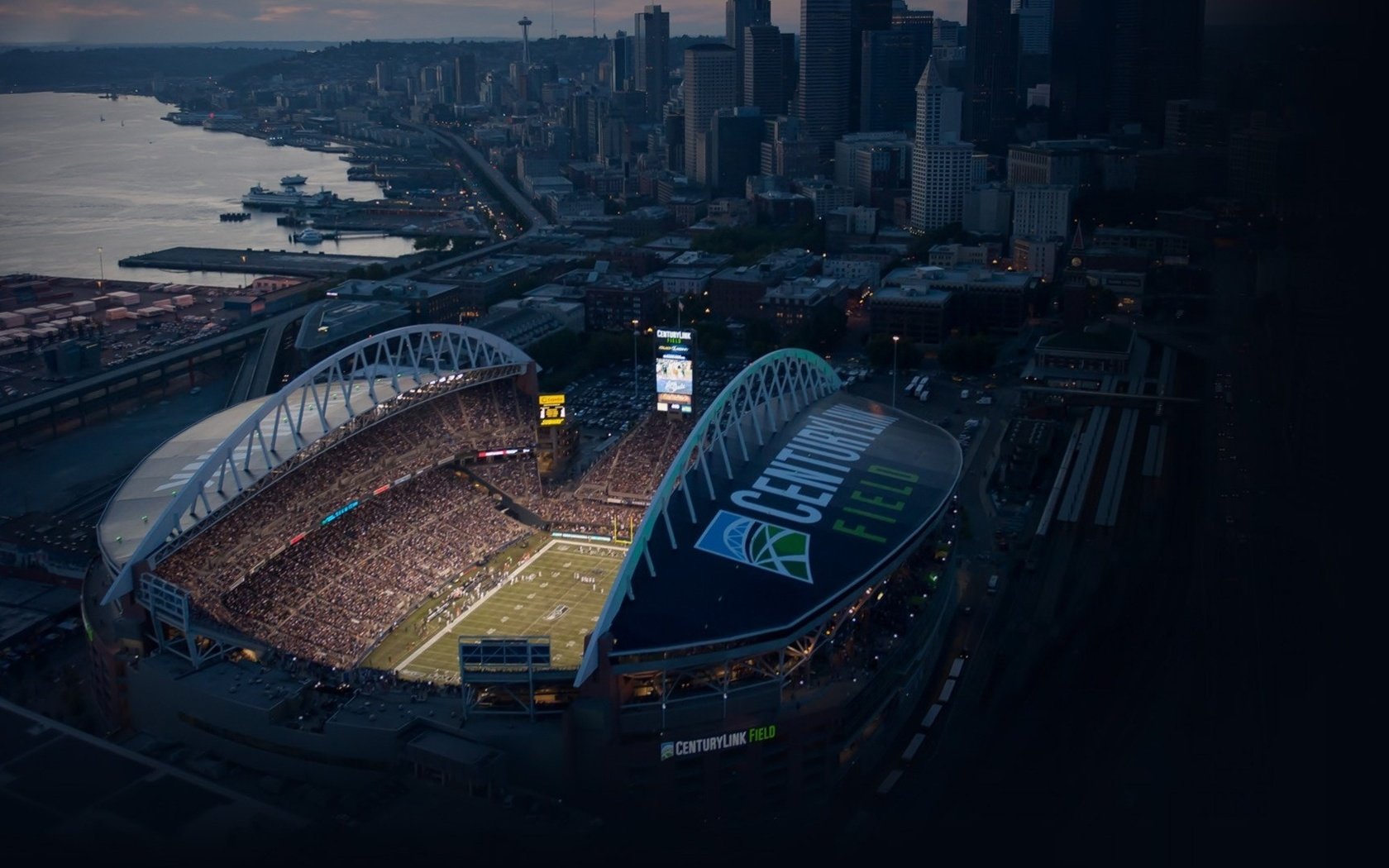 Обои город, стадион, сиэтл, seattle seahawks stadium, the city, stadium, seattle разрешение 1920x1080 Загрузить