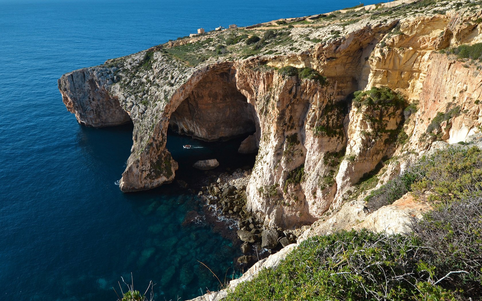 Обои мальта, голубой грот, в zurrieq, malta, the blue grotto, in zurrieq разрешение 1920x1080 Загрузить