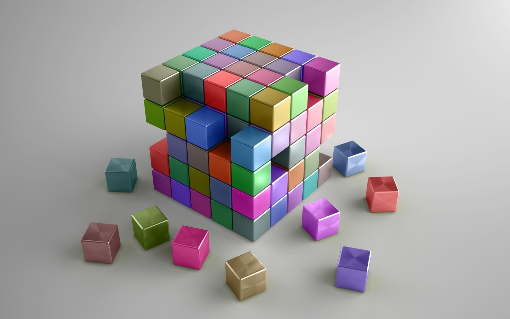 Обои разноцветные, кубики, квадраты, cg, 3д, colorful, cubes, squares, 3d разрешение 2560x1600 Загрузить