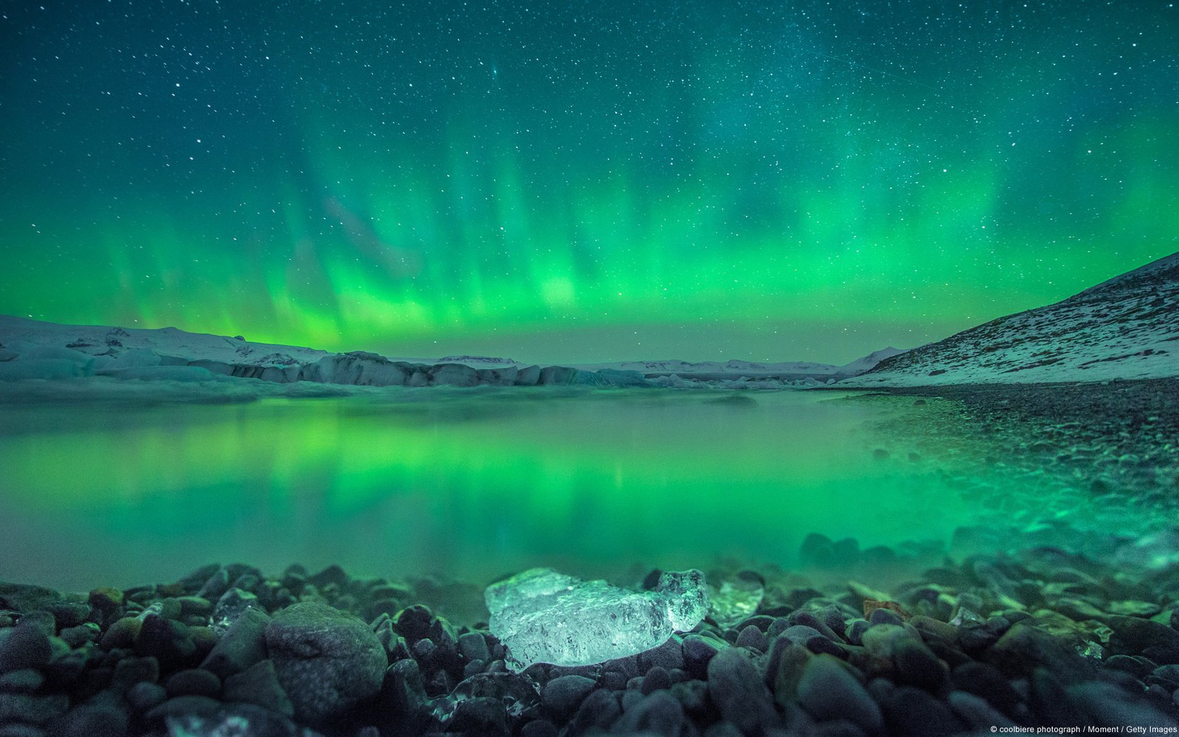 Обои исландия, полярное сияние, над ёкюльсаурлоуном, iceland, polar lights, over cursorcolor разрешение 1920x1200 Загрузить