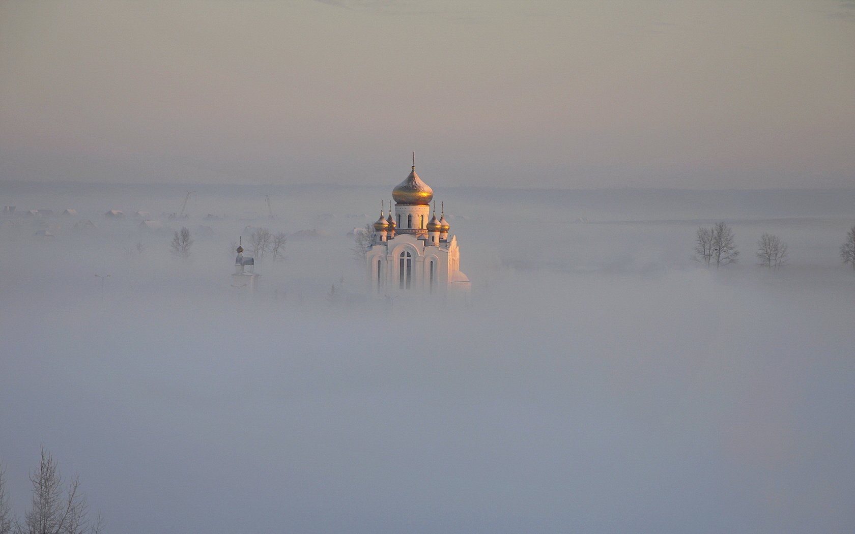 Обои храм, пейзаж, туман, купола, temple, landscape, fog, dome разрешение 2560x1440 Загрузить