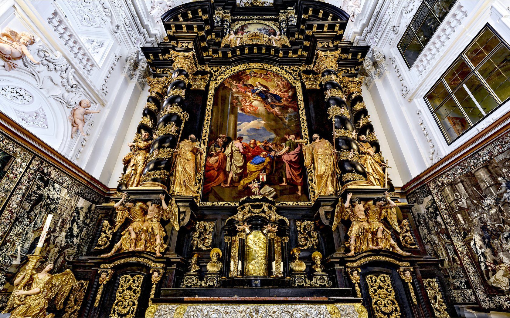 Обои собор, австрия, церковь, монастырь, религия, гарстен, cathedral, austria, church, the monastery, religion, garsten разрешение 2048x1152 Загрузить