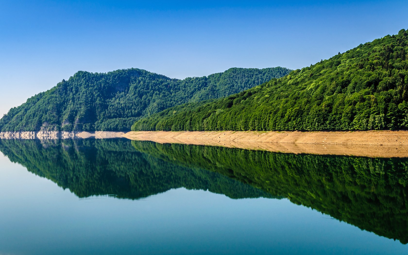 Обои небо, озеро, горы, отражение, пейзаж, румыния, the sky, lake, mountains, reflection, landscape, romania разрешение 4177x2848 Загрузить