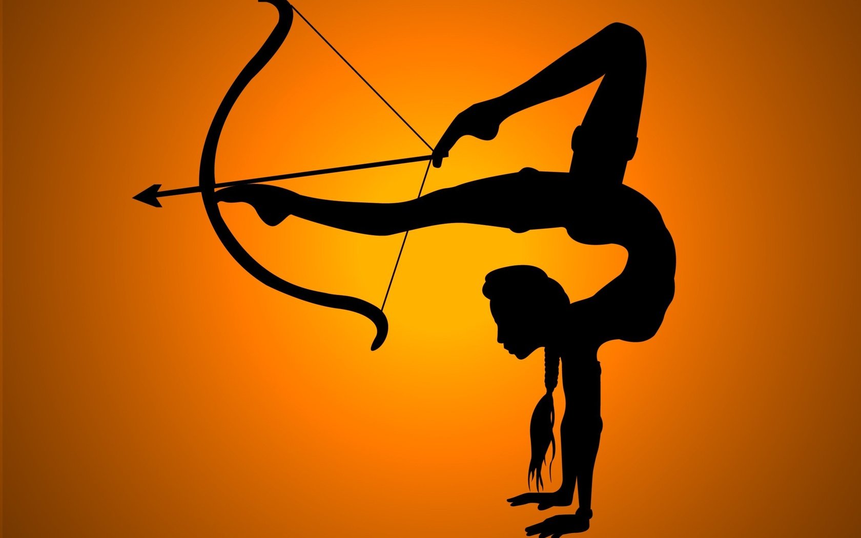 Обои девушка, тень, лук, ножки, стрела, гибкость, girl, shadow, bow, legs, arrow, flexibility разрешение 2540x1709 Загрузить