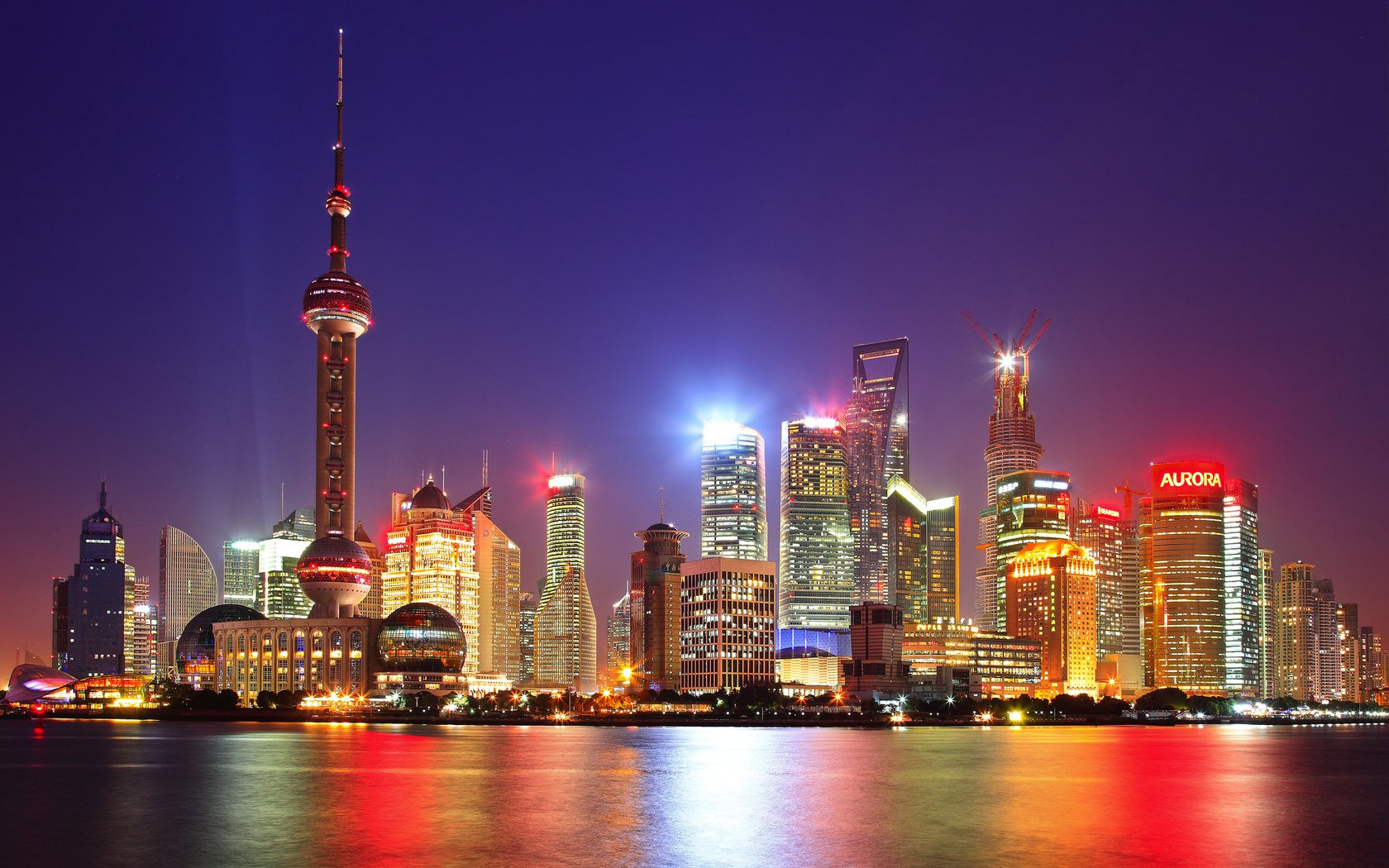 Обои ночь, огни, небоскребы, шанхай, китай, night, lights, skyscrapers, shanghai, china разрешение 2048x1402 Загрузить