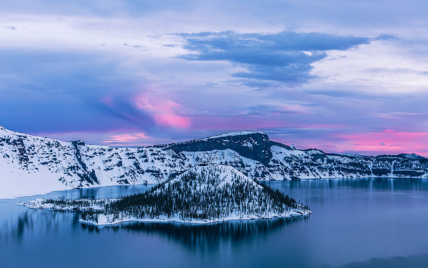 Обои озеро, кратерное озеро, восход, природа, зима, рассвет, остров, орегон, crater lake national park, озеро крейтер, crater lake, lake, sunrise, nature, winter, dawn, island, oregon разрешение 2048x1365 Загрузить