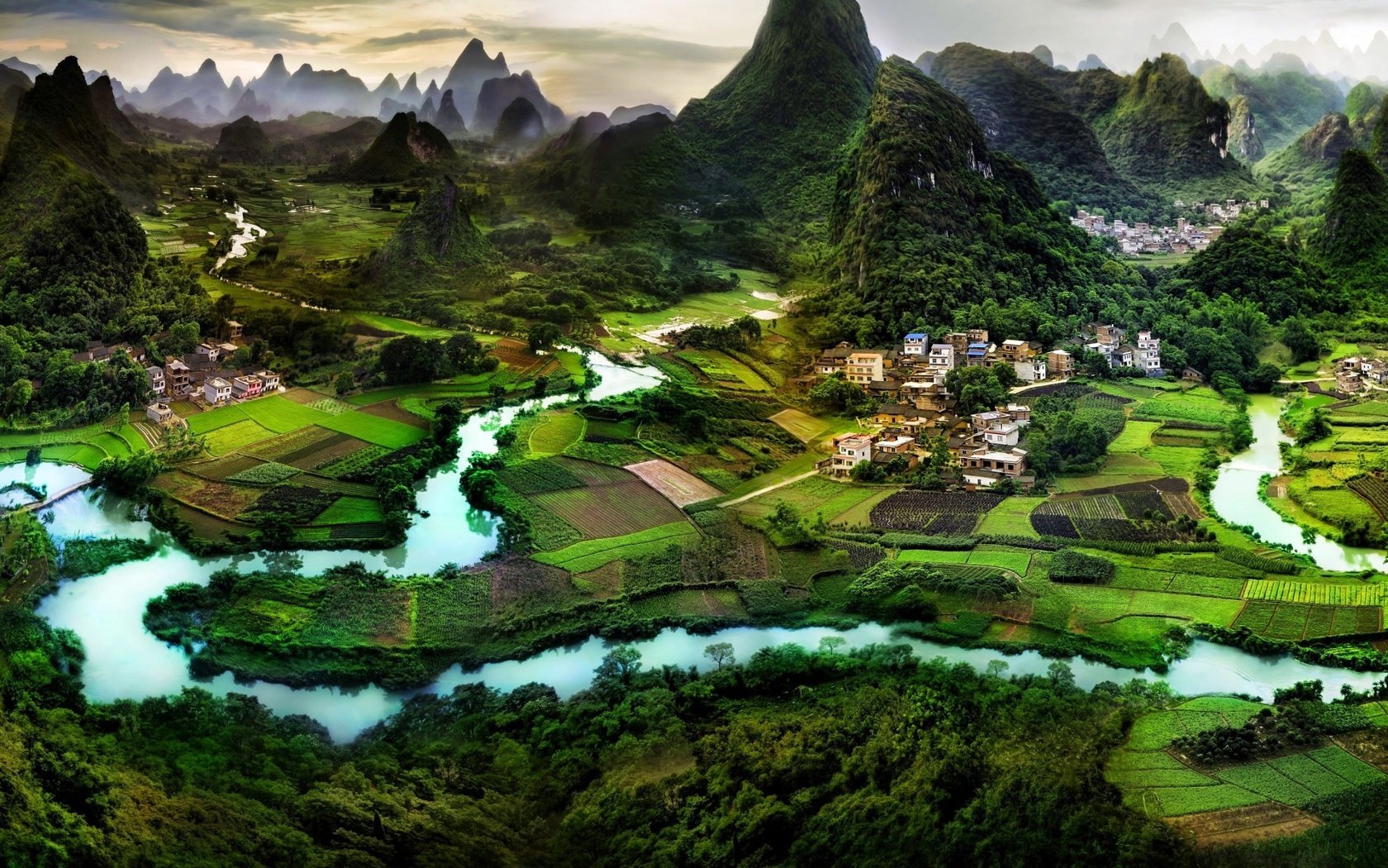 Обои река, горы, китай, ландшафт, гуилинь, river, mountains, china, landscape, guilin разрешение 1920x1200 Загрузить