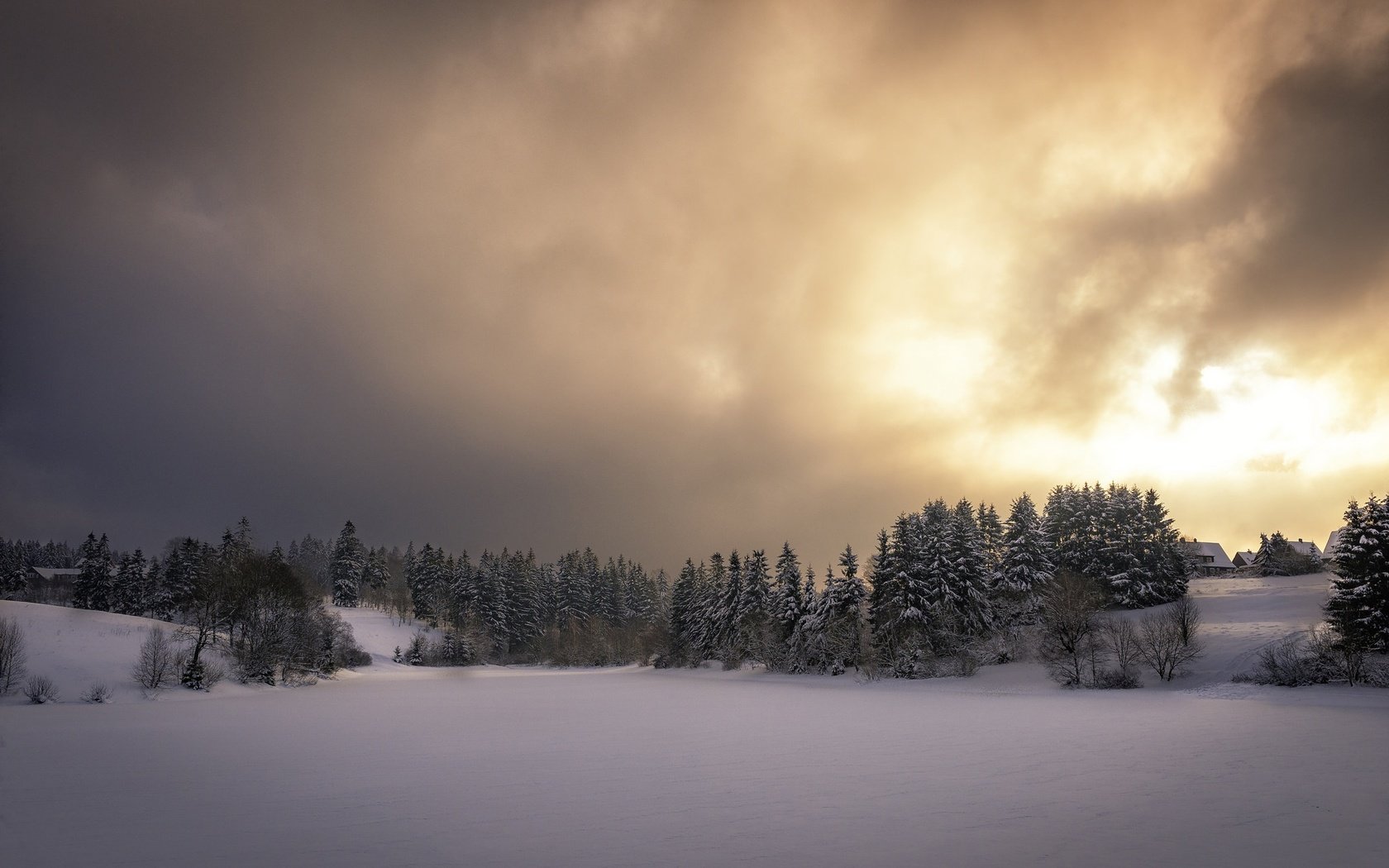 Обои небо, снег, природа, закат, зима, the sky, snow, nature, sunset, winter разрешение 2048x1363 Загрузить