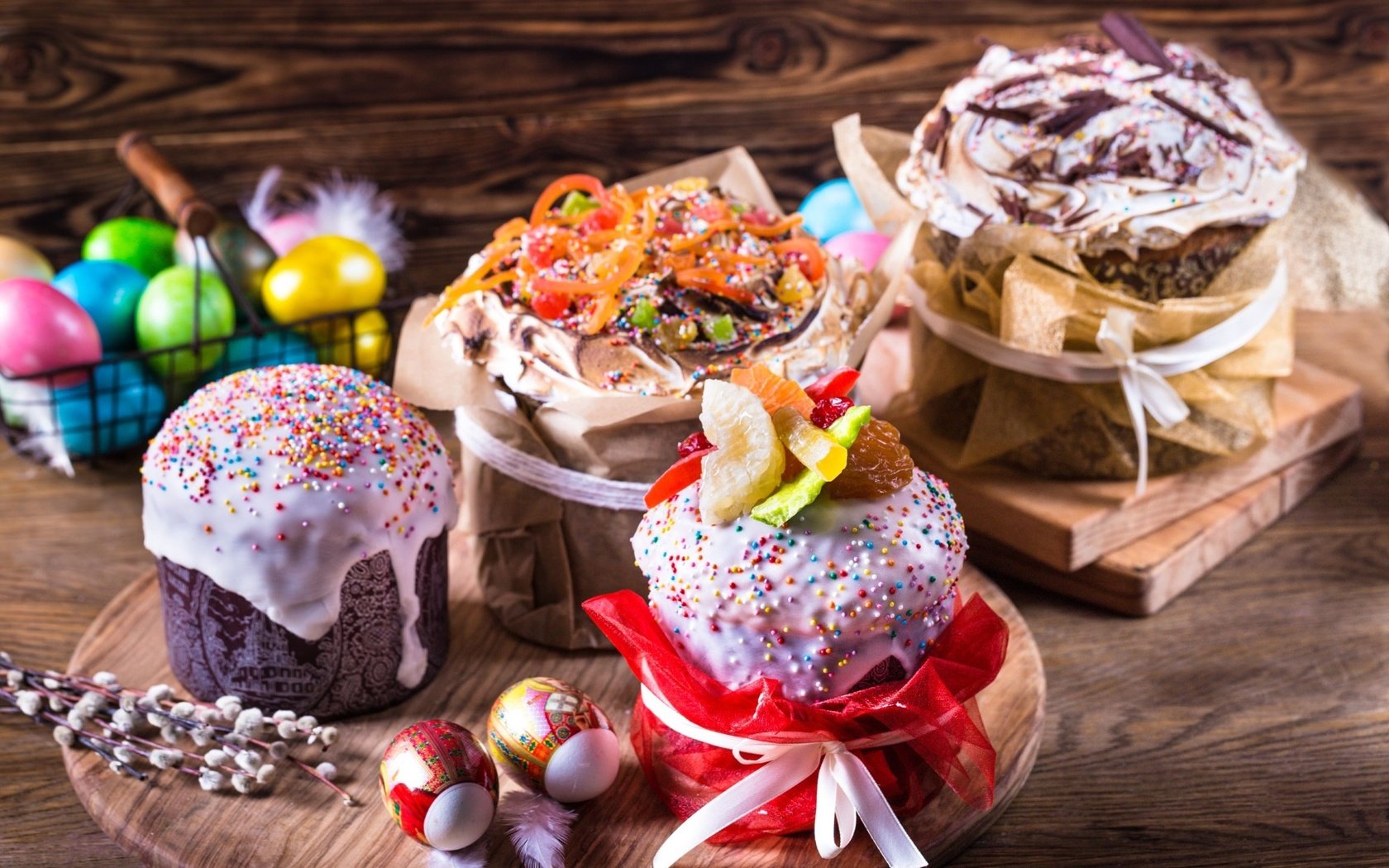 Обои пасха, яйца, выпечка, глазурь, верба, кулич, easter, eggs, cakes, glaze, verba, cake разрешение 1920x1280 Загрузить