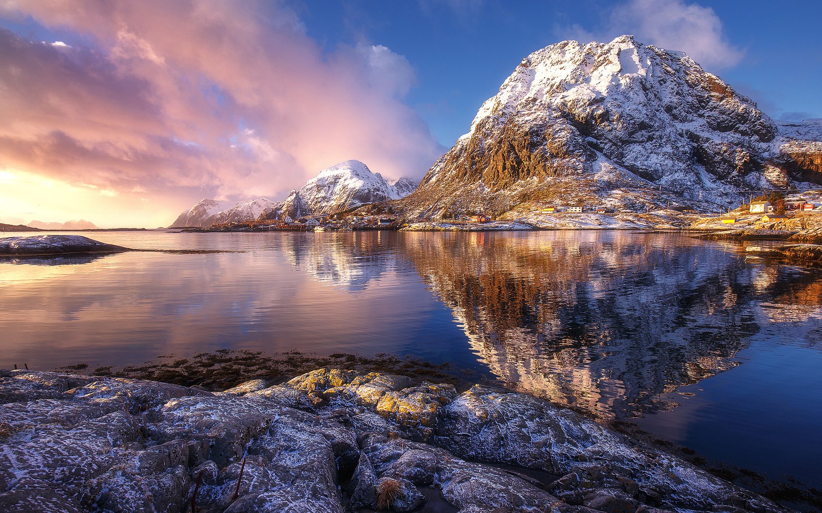 Обои небо, горы, скалы, море, норвегия, the sky, mountains, rocks, sea, norway разрешение 2500x1667 Загрузить