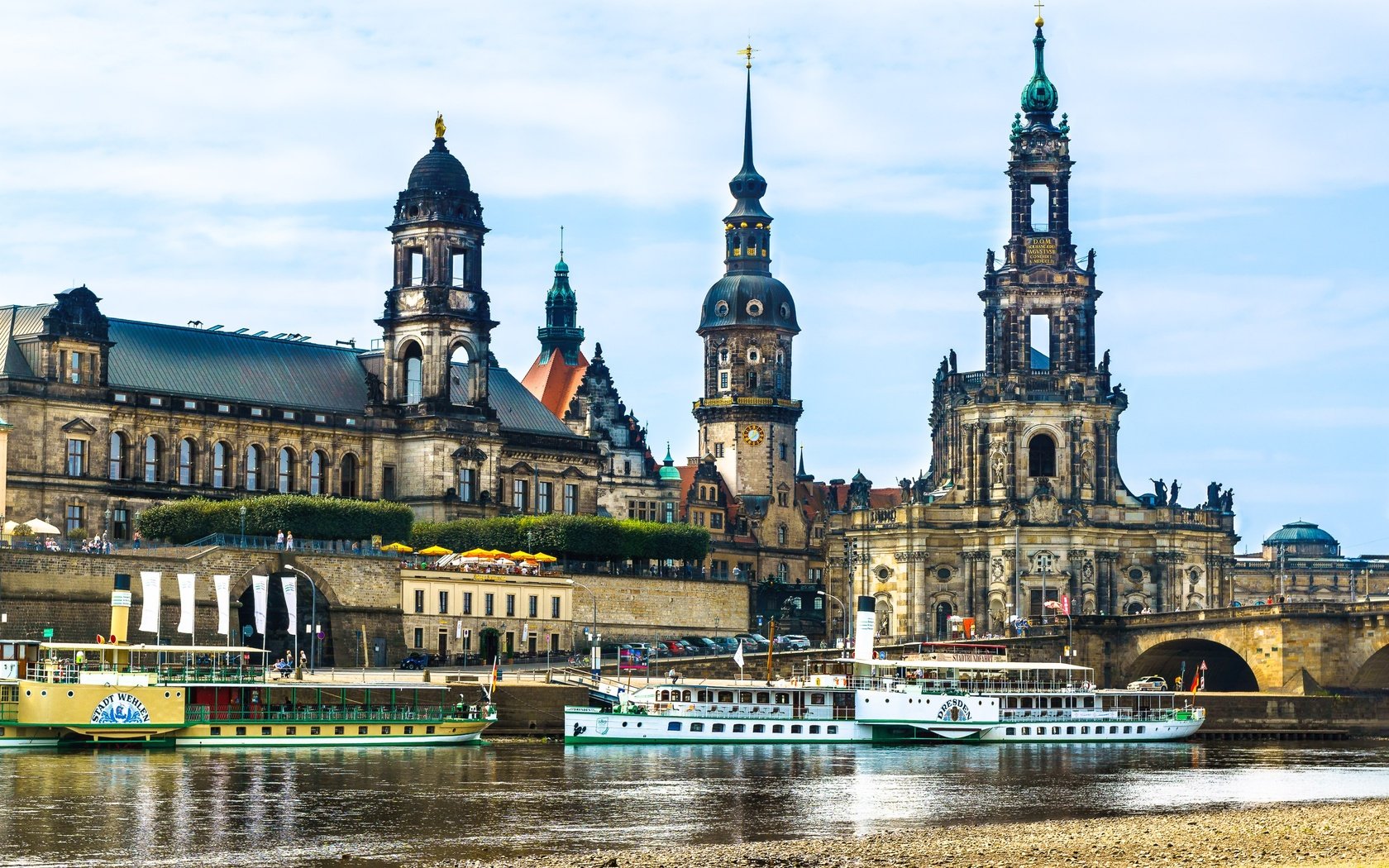 Обои река, германия, дрезден, теплоход, эльба, river, germany, dresden, ship, elba разрешение 3000x1907 Загрузить