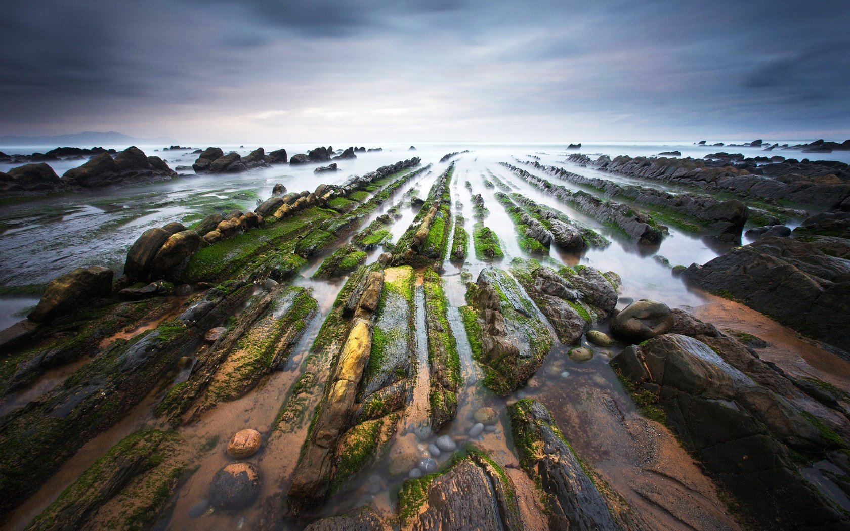 Обои вода, природа, камни, побережье, мох, испания, бискайский залив, баррика, water, nature, stones, coast, moss, spain, the bay of biscay, barrika разрешение 2048x1365 Загрузить