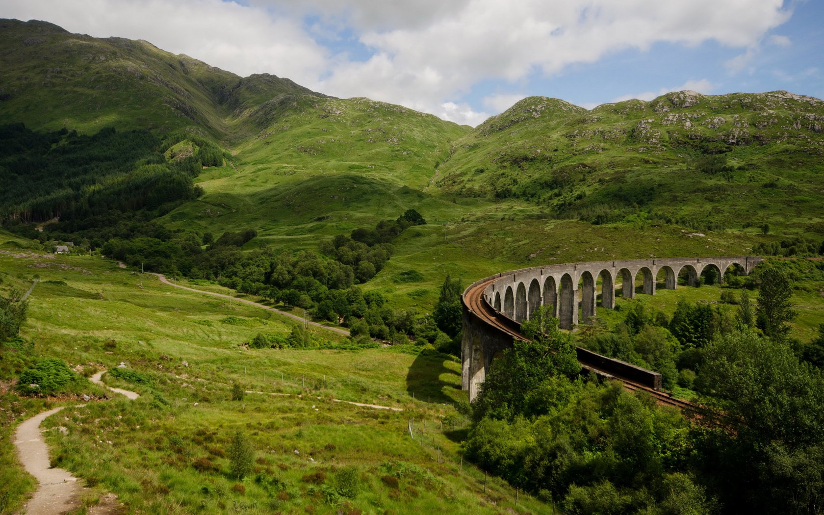 Обои рельсы, природа, мост, шотландия, жд, rails, nature, bridge, scotland, railway разрешение 3020x2000 Загрузить