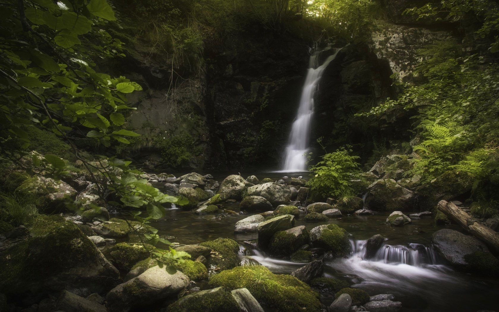 Обои вода, камни, водопад, мох, water, stones, waterfall, moss разрешение 4000x2667 Загрузить