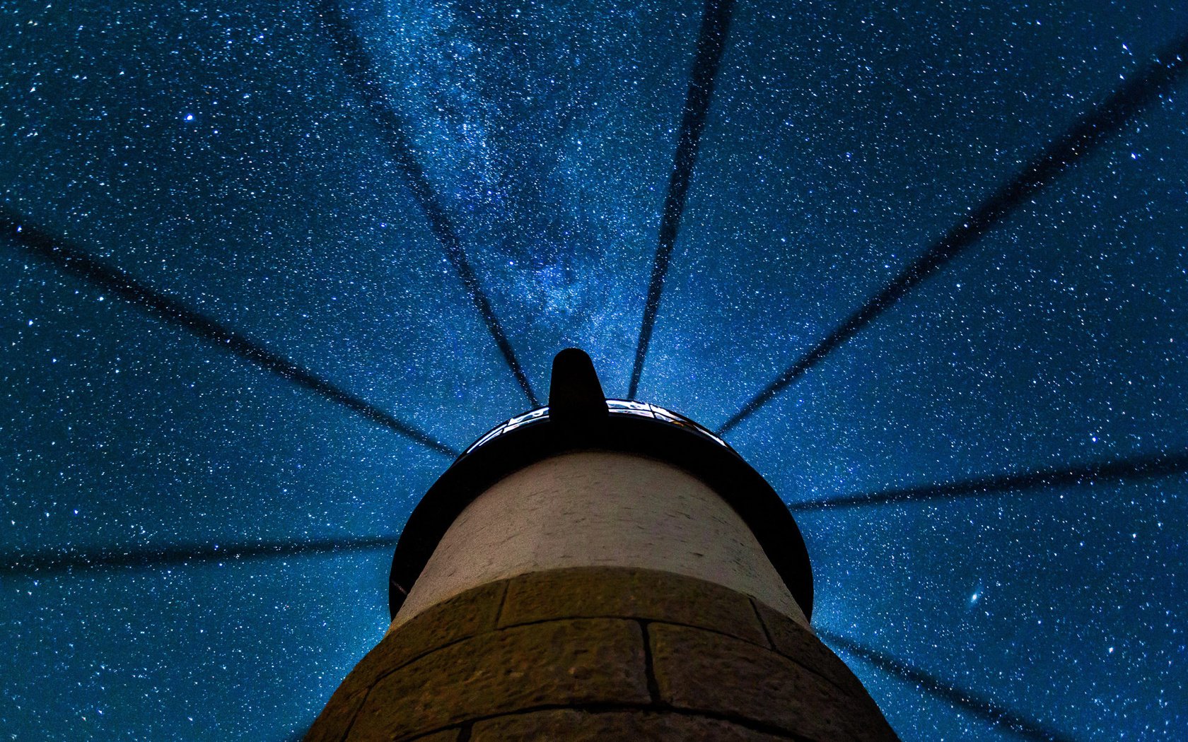 Обои ночь, звезды, маяк, сша, млечный путь, клайд, штат мэн, night, stars, lighthouse, usa, the milky way, clyde, state of maine разрешение 1920x1200 Загрузить