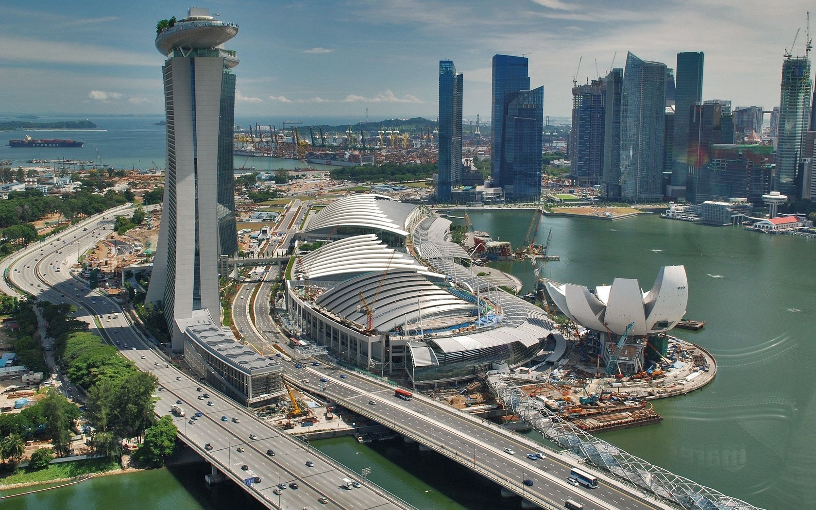 Обои сингапур, городской пейзаж, marina bay sands, singapore, the urban landscape разрешение 2560x1701 Загрузить