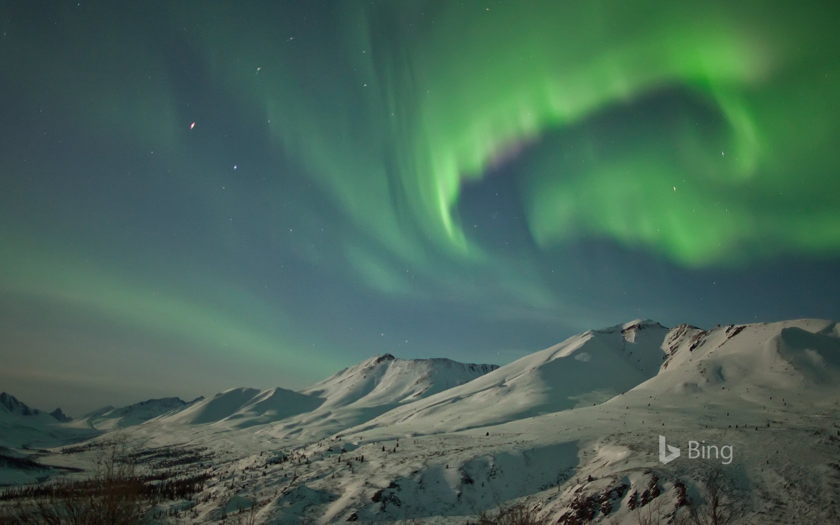 Обои горы, снег, зима, пейзаж, северное сияние, арктика, mountains, snow, winter, landscape, northern lights, arctic разрешение 1920x1200 Загрузить