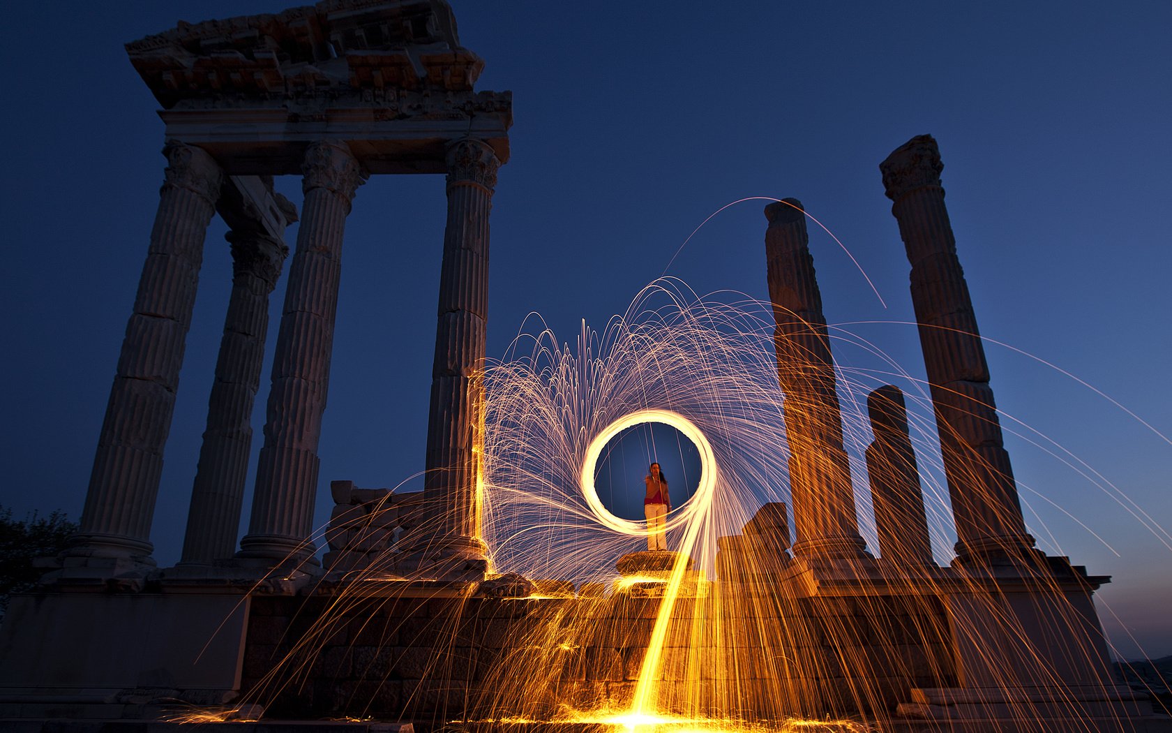 Обои небо, город, руины, греция, храм посейдона, the sky, the city, ruins, greece, temple of poseidon разрешение 5000x3512 Загрузить