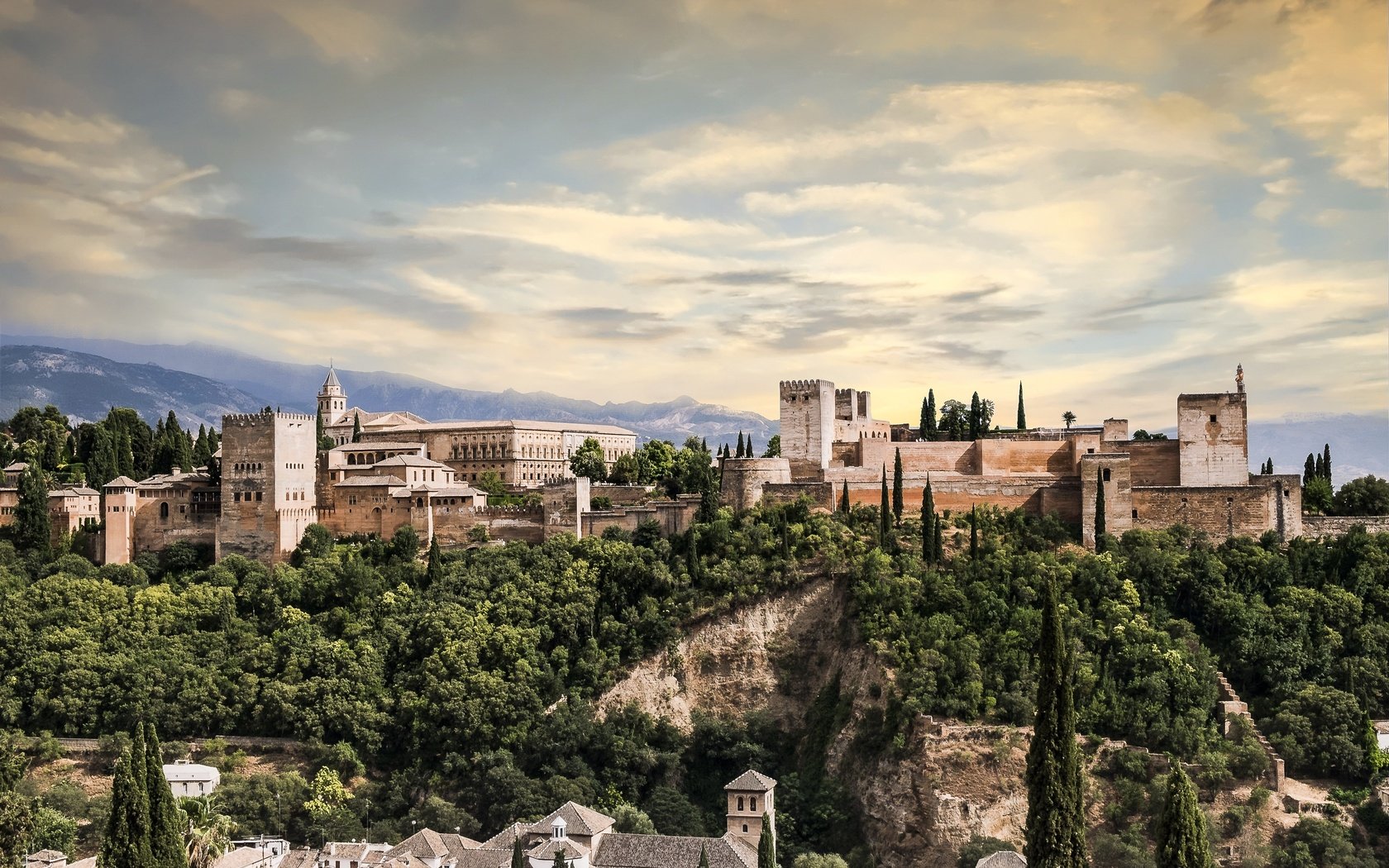 Обои город, дворец, испания, гранада, альгамбра, the city, palace, spain, granada, alhambra разрешение 3000x2000 Загрузить