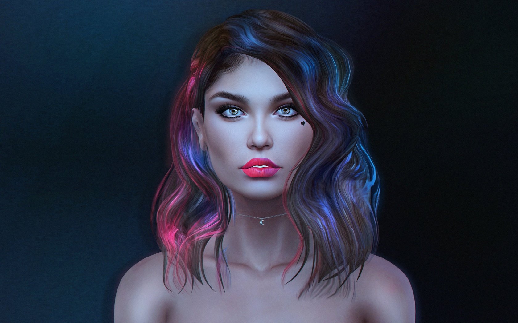 Обои девушка, фон, волосы, лицо, помада, girl, background, hair, face, lipstick разрешение 3754x2350 Загрузить