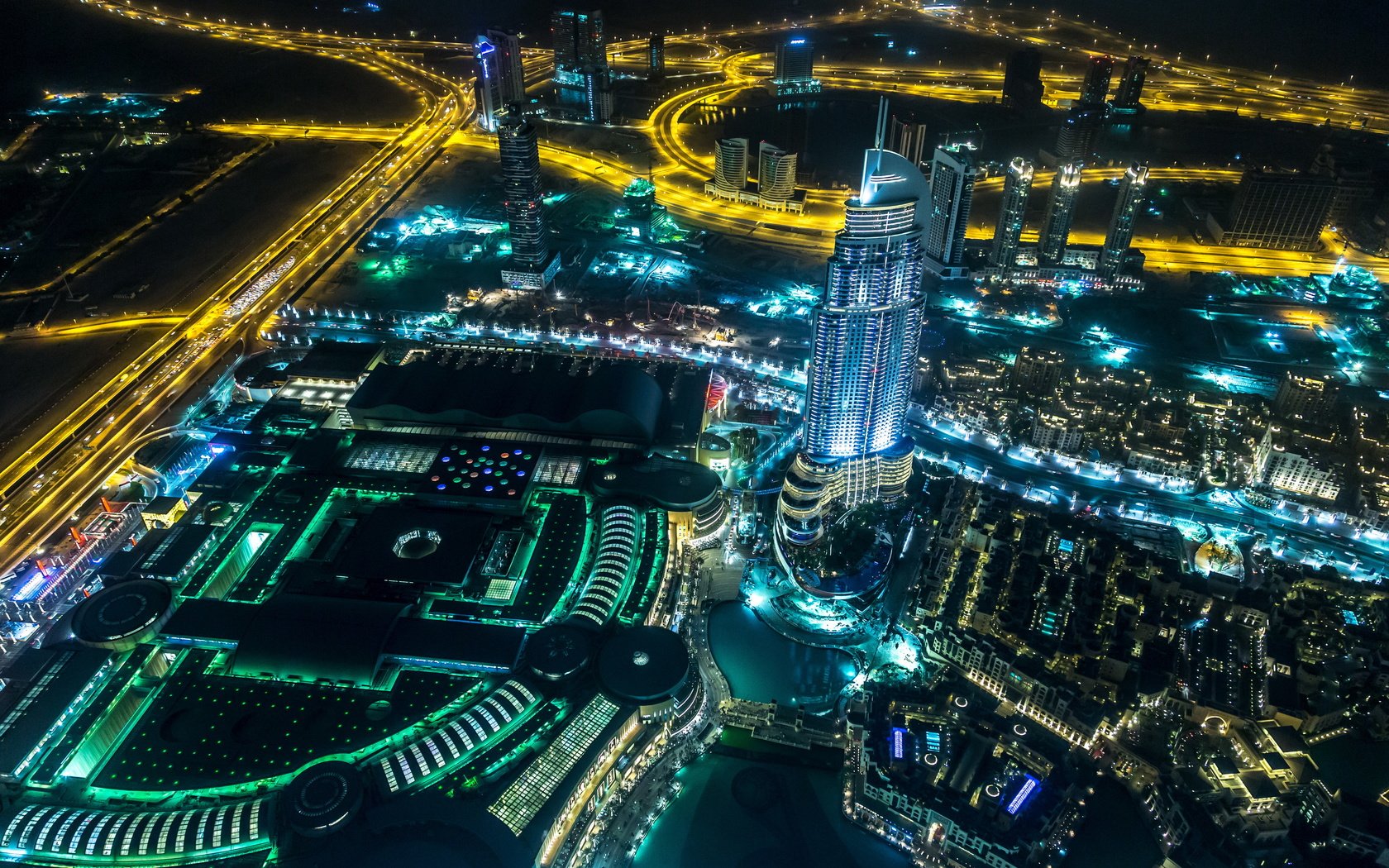 Обои ночь, огни, город, небоскребы, дубаи, оаэ, бурдж-халифа, night, lights, the city, skyscrapers, dubai, uae, burj khalifa разрешение 4800x3200 Загрузить