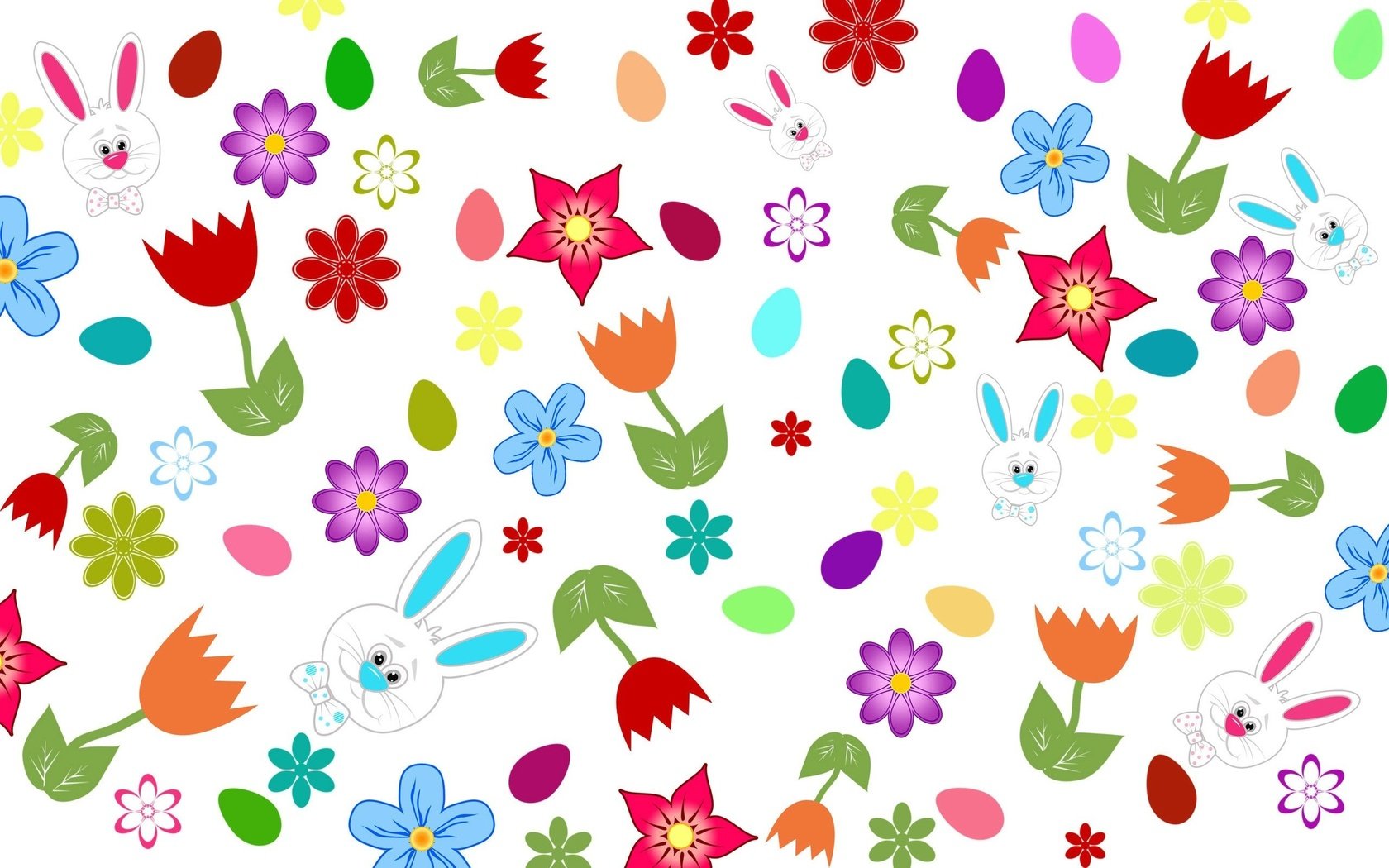 Обои цветы, обои, кролики, пасха, яйца, зайчики, flowers, wallpaper, rabbits, easter, eggs, bunnies разрешение 2560x1600 Загрузить