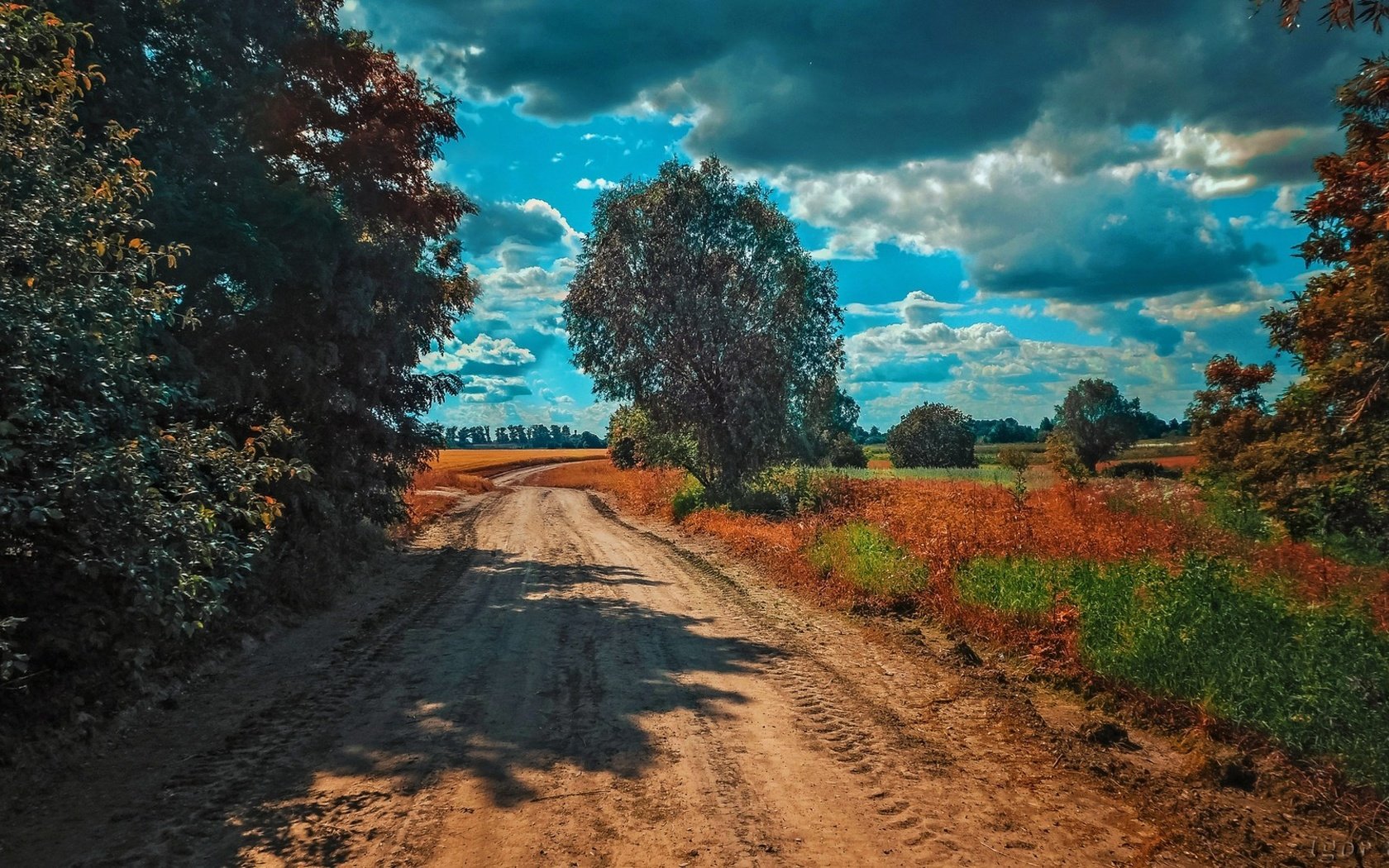 Обои небо, дорога, облака, деревья, природа, пейзаж, the sky, road, clouds, trees, nature, landscape разрешение 1920x1098 Загрузить