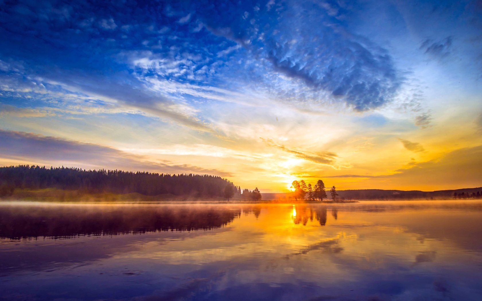 Обои озеро, закат, lake, sunset разрешение 5120x2880 Загрузить