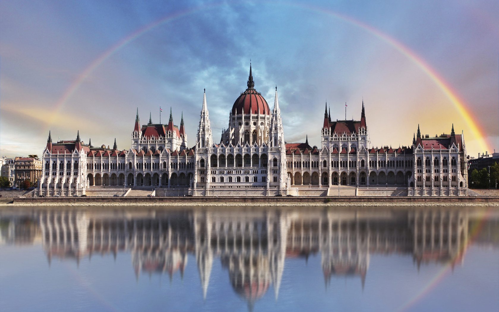 Обои радуга, дворец, венгрия, будапешт, tomassereda, rainbow, palace, hungary, budapest разрешение 1920x1200 Загрузить