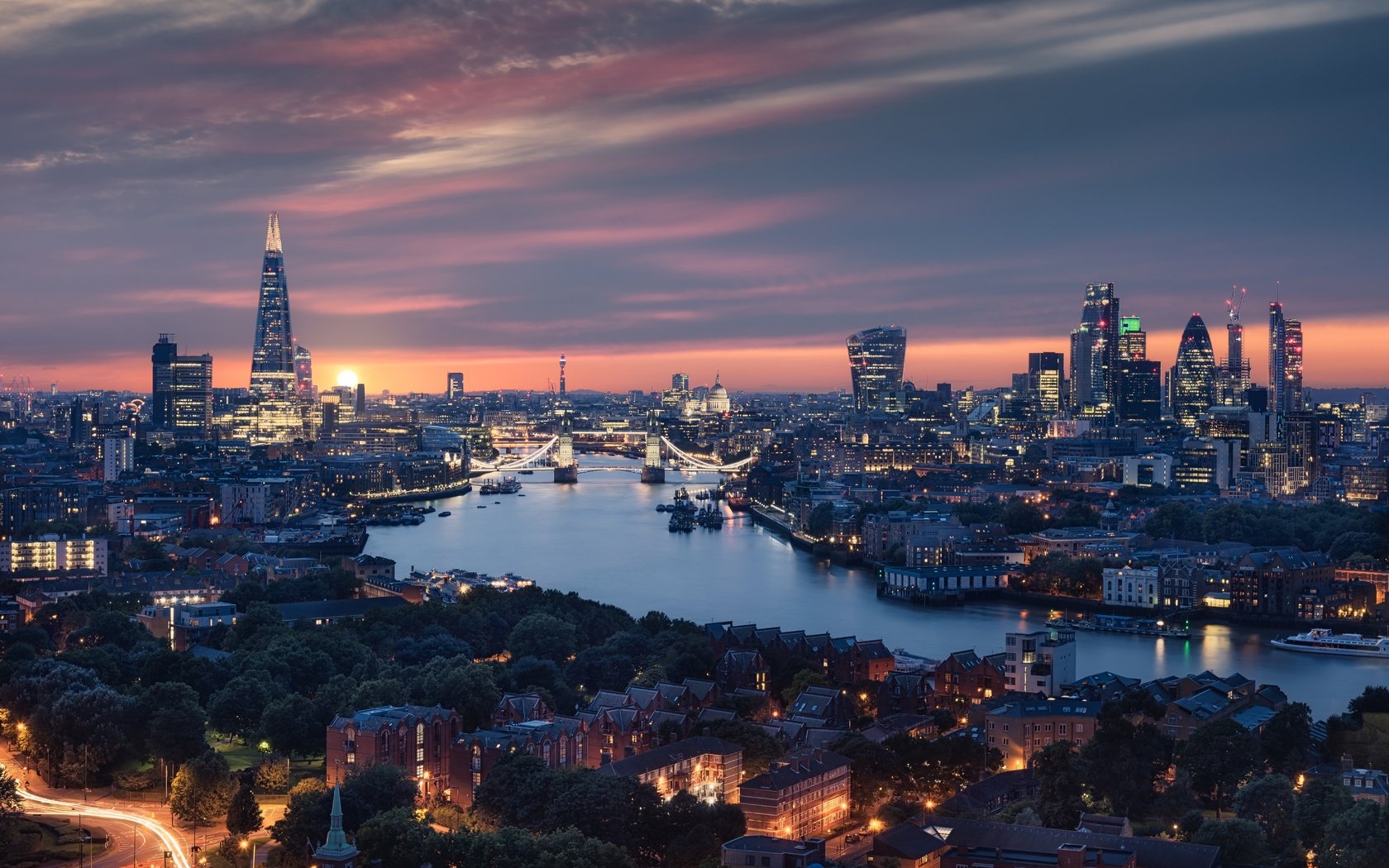 Обои река, закат, лондон, англия, здания, городской пейзаж, river, sunset, london, england, building, the urban landscape разрешение 7319x4885 Загрузить