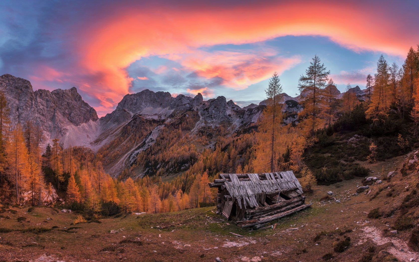 Обои горы, природа, шалаш, mountains, nature, hut разрешение 2112x1188 Загрузить