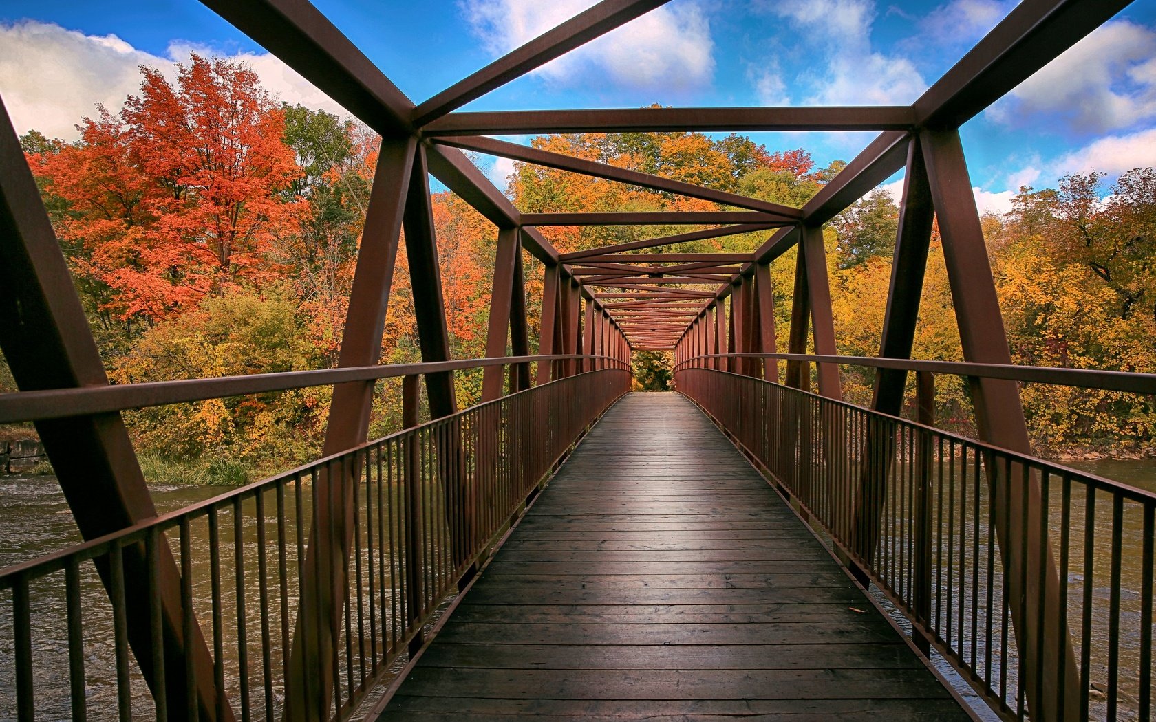 Обои мост, осень, канада, bridge, autumn, canada разрешение 3072x2048 Загрузить