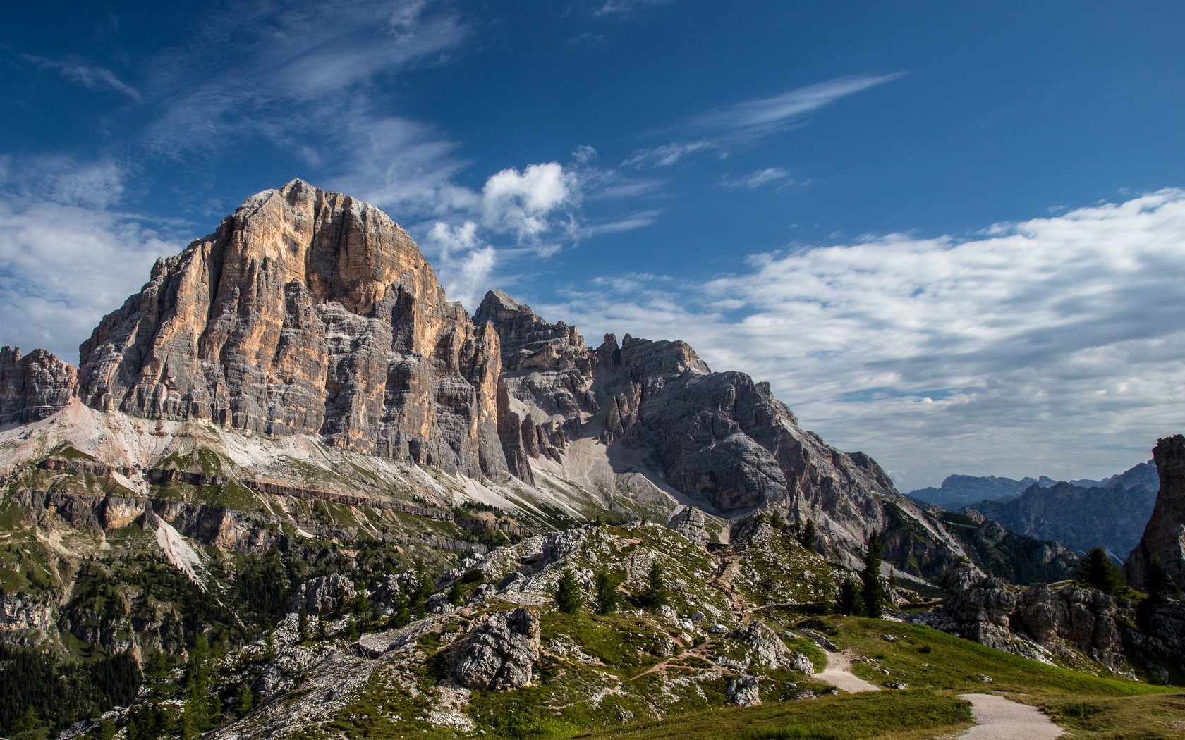 Обои небо, природа, пейзаж, скала, гора, the sky, nature, landscape, rock, mountain разрешение 3840x2160 Загрузить