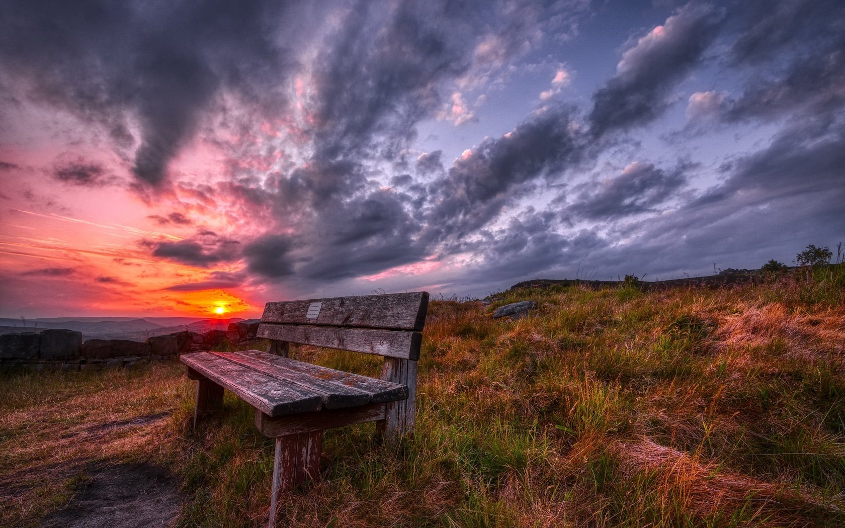 Обои природа, закат, скамья, nature, sunset, bench разрешение 2048x1300 Загрузить