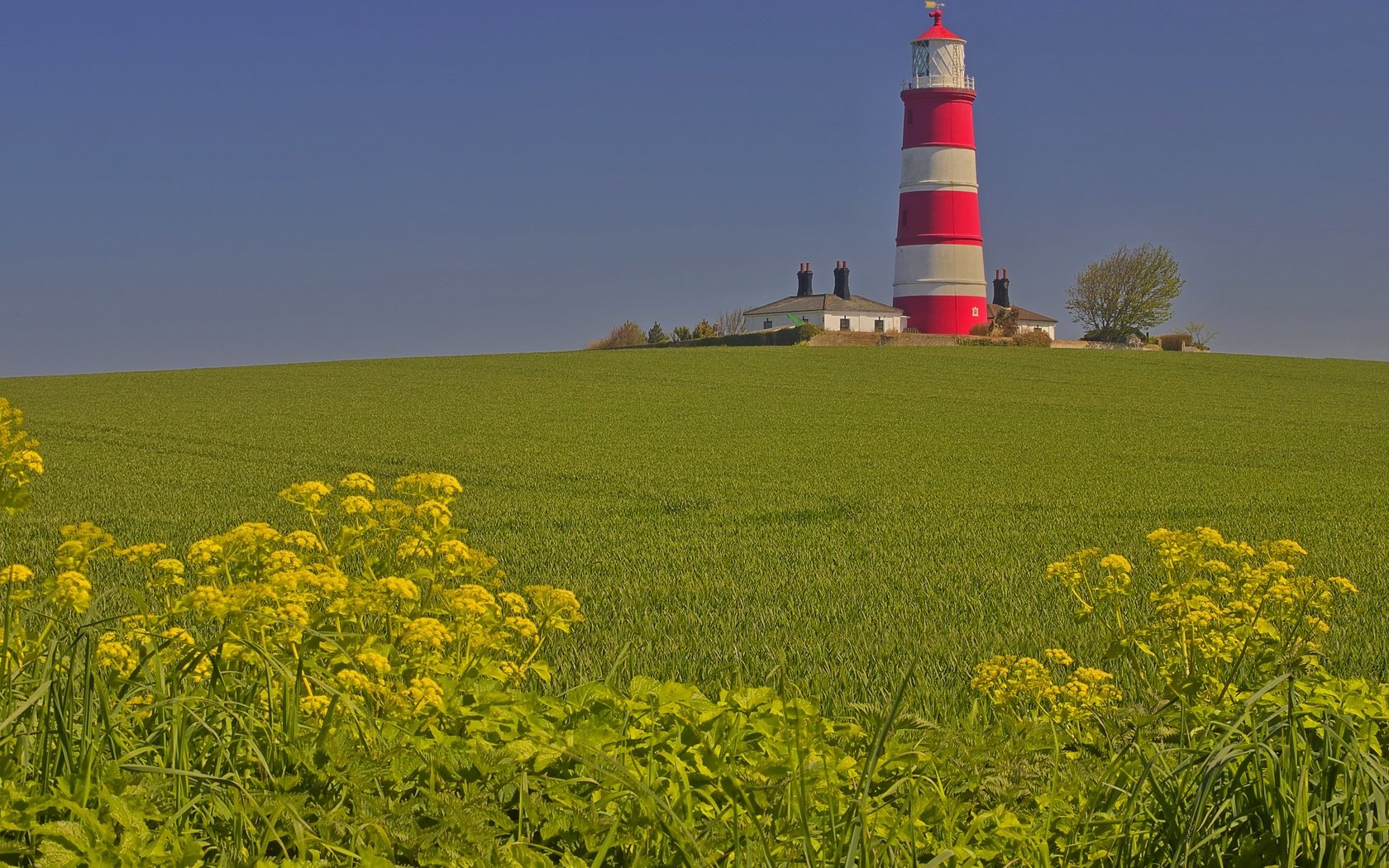 Обои поле, маяк, дом, англия, field, lighthouse, house, england разрешение 3072x2048 Загрузить