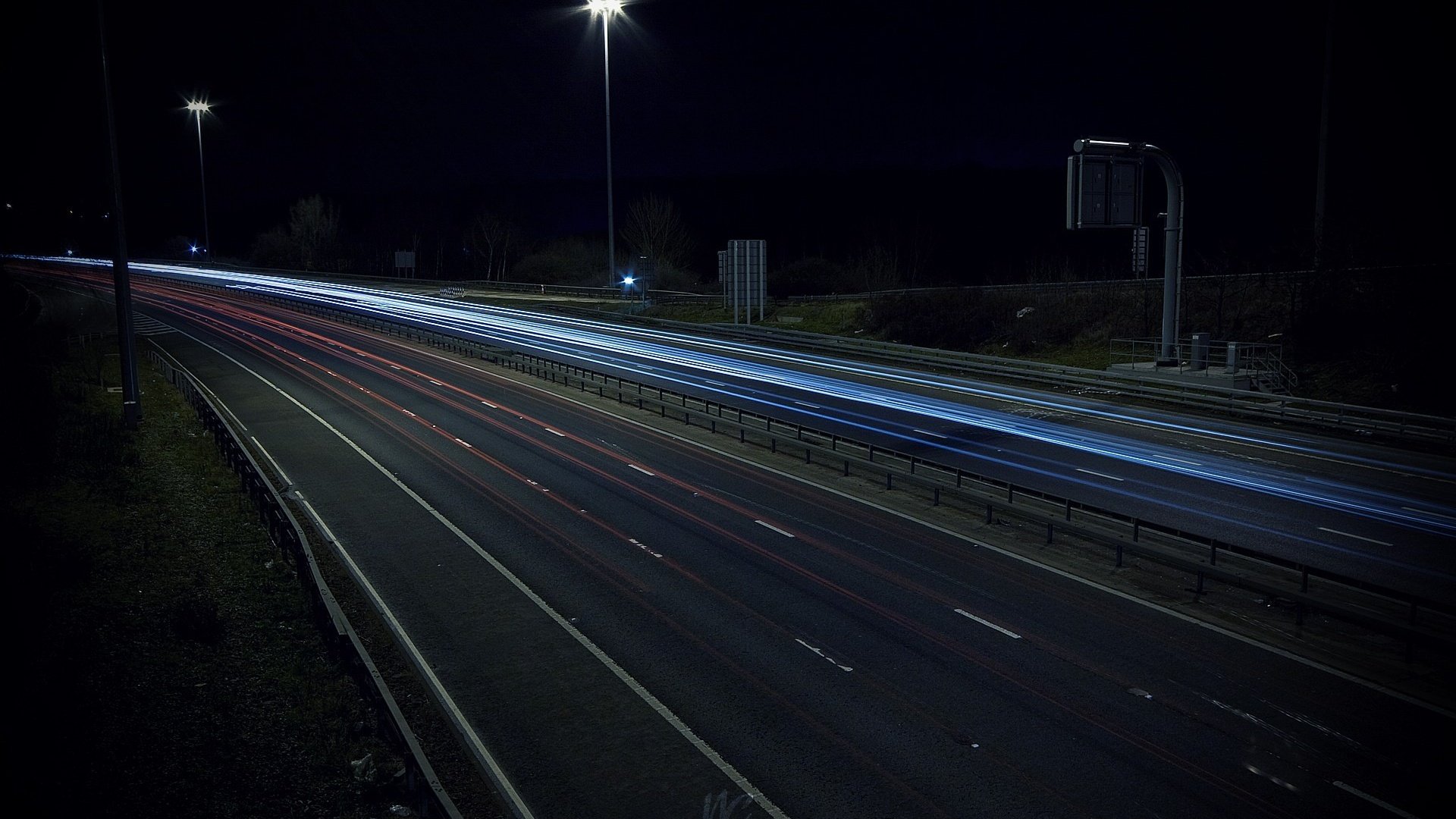 Обои дорога, ночь, огни, автобан, road, night, lights, autobahn разрешение 1920x1200 Загрузить