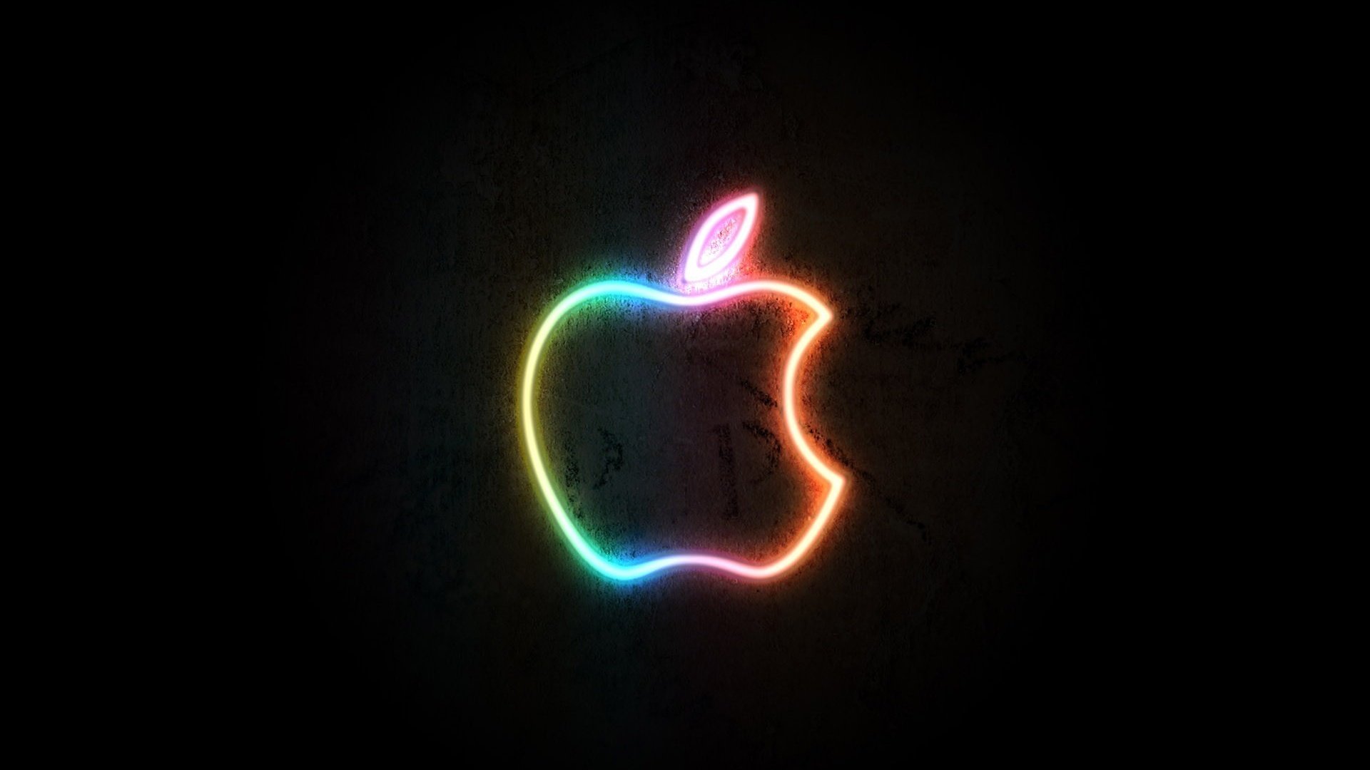 Обои неон, черный, логотип, эппл, neon, black, logo, apple разрешение 1920x1200 Загрузить