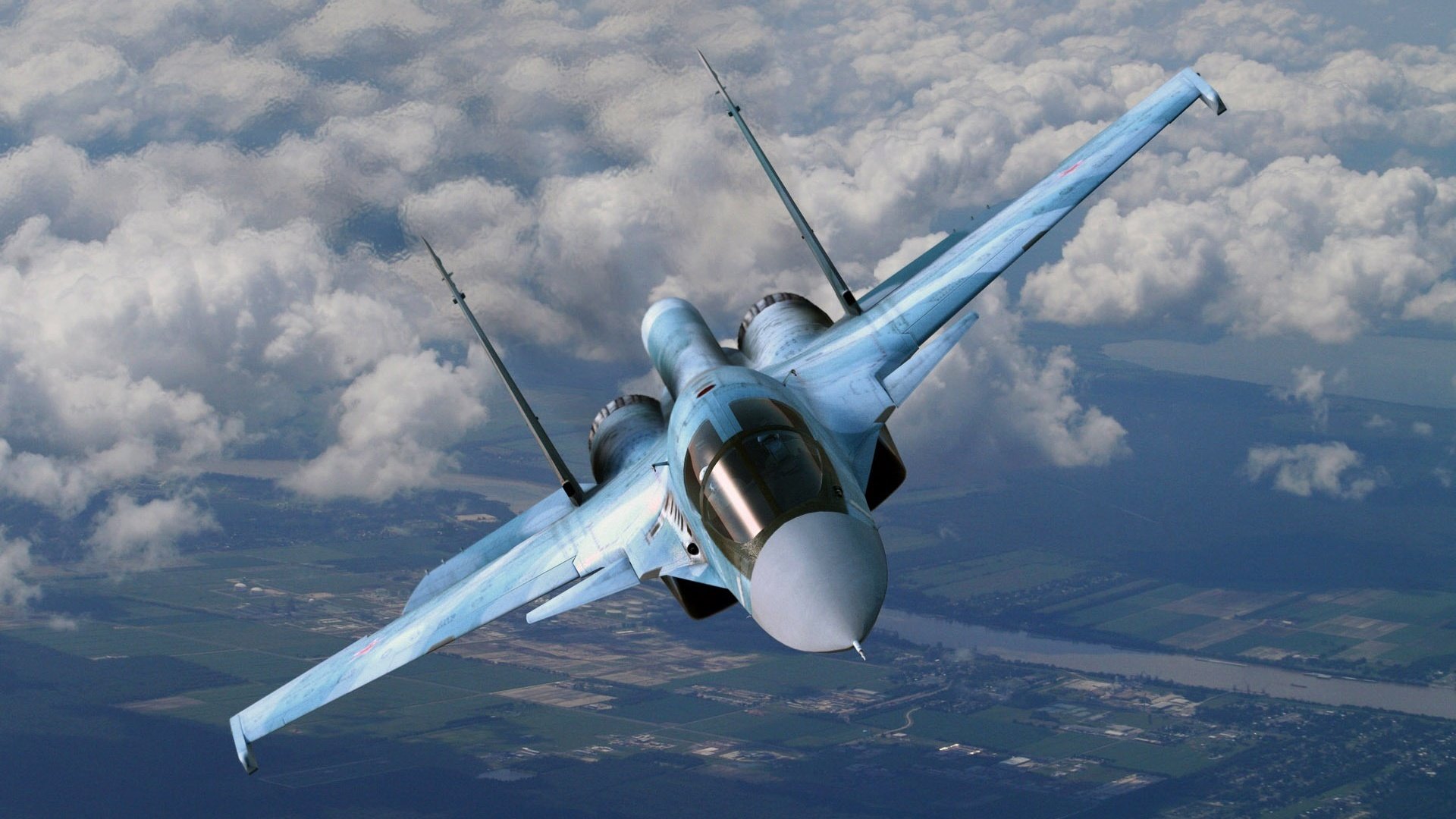 Обои небо, истребитель су-34, фронтовой бомбардировщик, the sky, the su-34, bomber разрешение 1920x1200 Загрузить