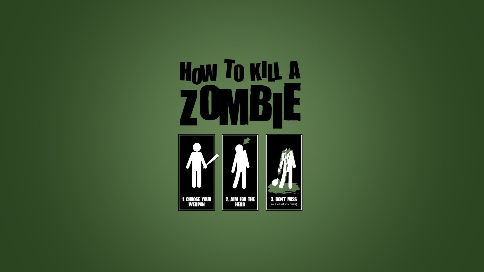 Обои how to kill zombie, как убить зомби, how to kill a zombie разрешение 1920x1200 Загрузить