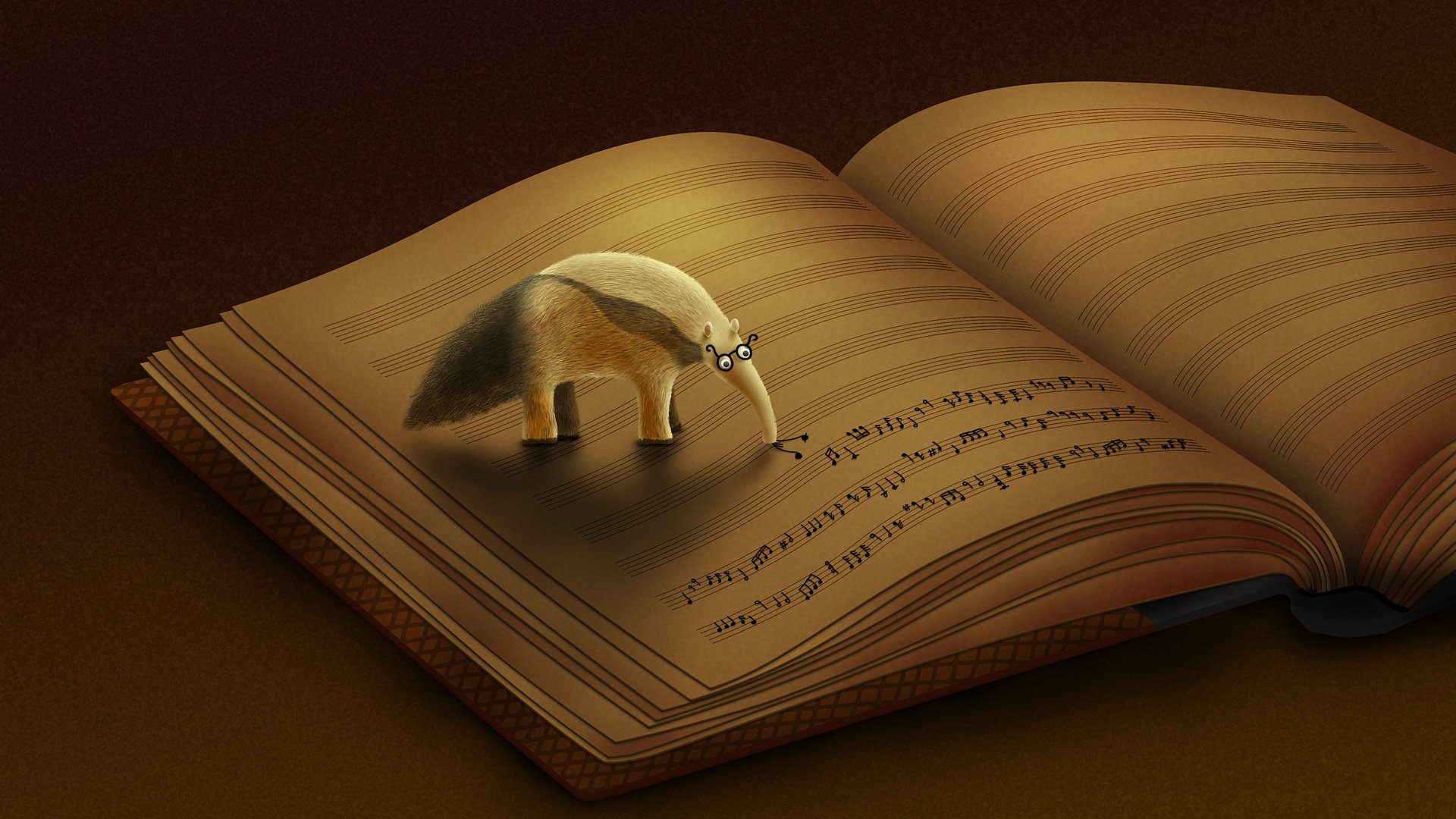 Обои ноты, книга, муравьед, notes, book, anteater разрешение 2560x1600 Загрузить