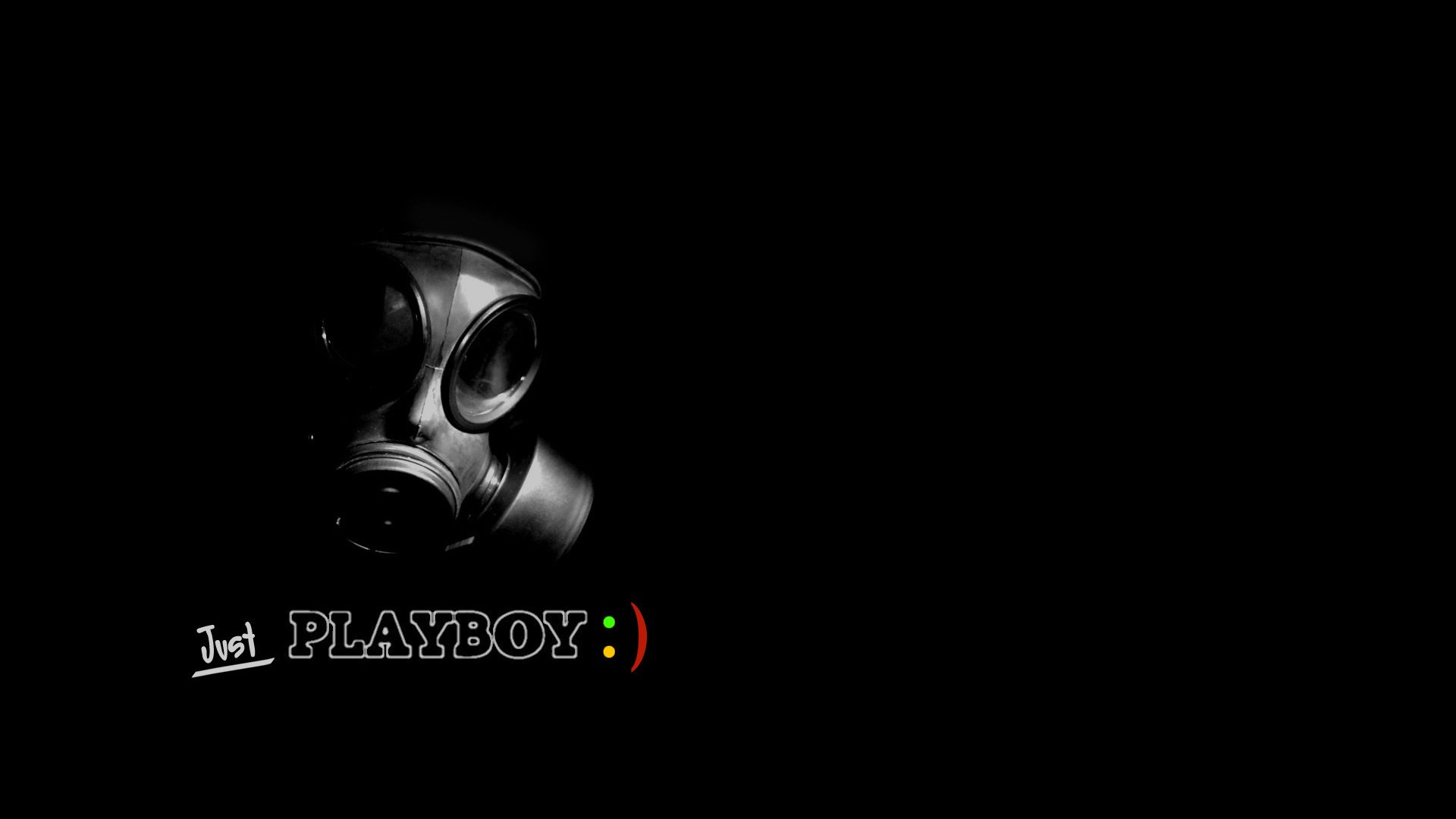 Обои черный, противогаз, блака, всего, плейбой, black, gas mask, just, playboy разрешение 1920x1200 Загрузить