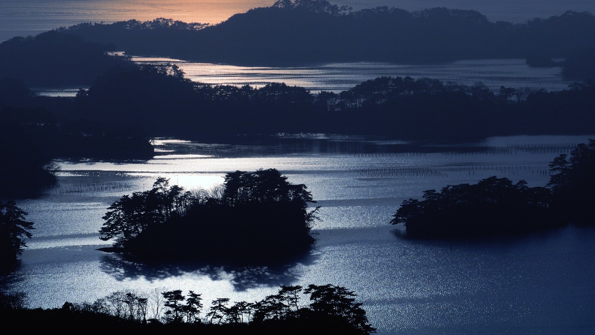 Обои ночь, япония, японии, uramatsushima, night, japan разрешение 2560x1600 Загрузить