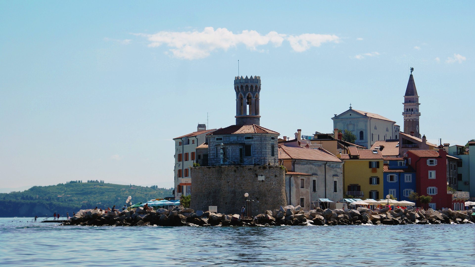 Обои море, город, словения, пиран, sea, the city, slovenia, piran разрешение 2560x1714 Загрузить