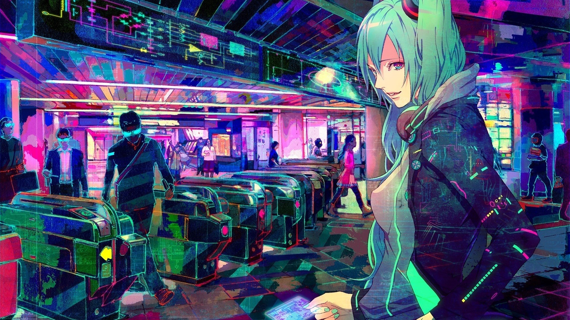Cyberpunk girl anime art фото 62