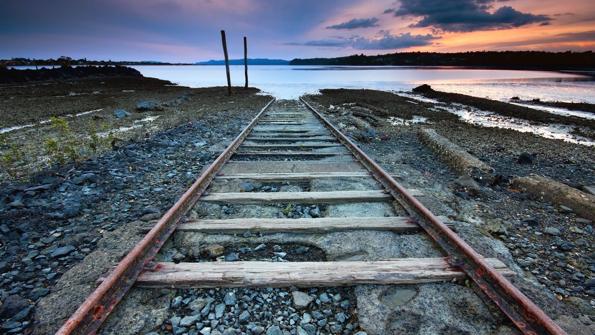 Обои железная дорога, рельсы, шпалы, камни, путь, гравий, railroad, rails, sleepers, stones, the way, gravel разрешение 1920x1200 Загрузить